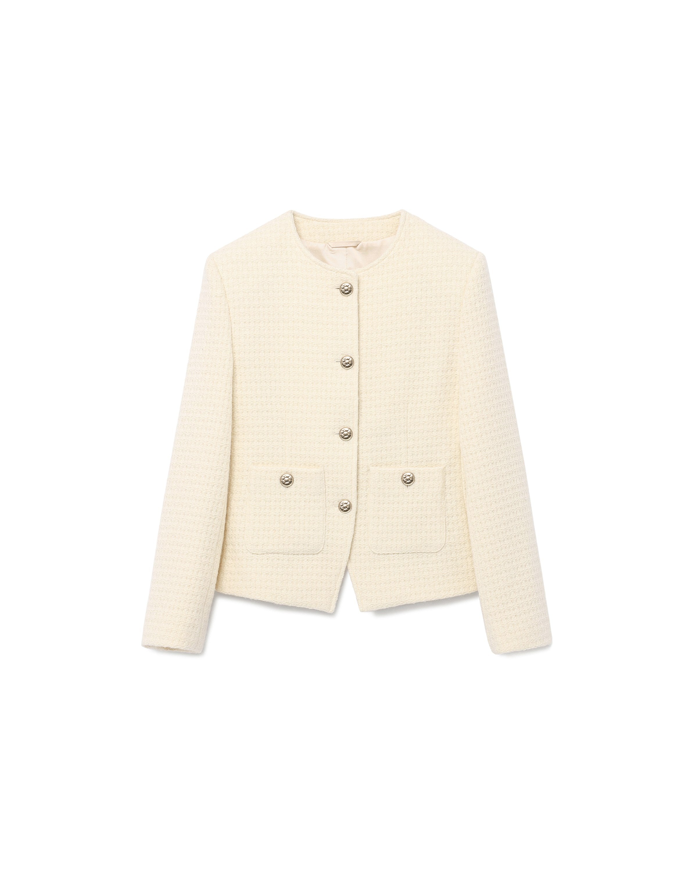 SHINING CLASSIC TWEED JACKET_IVORY