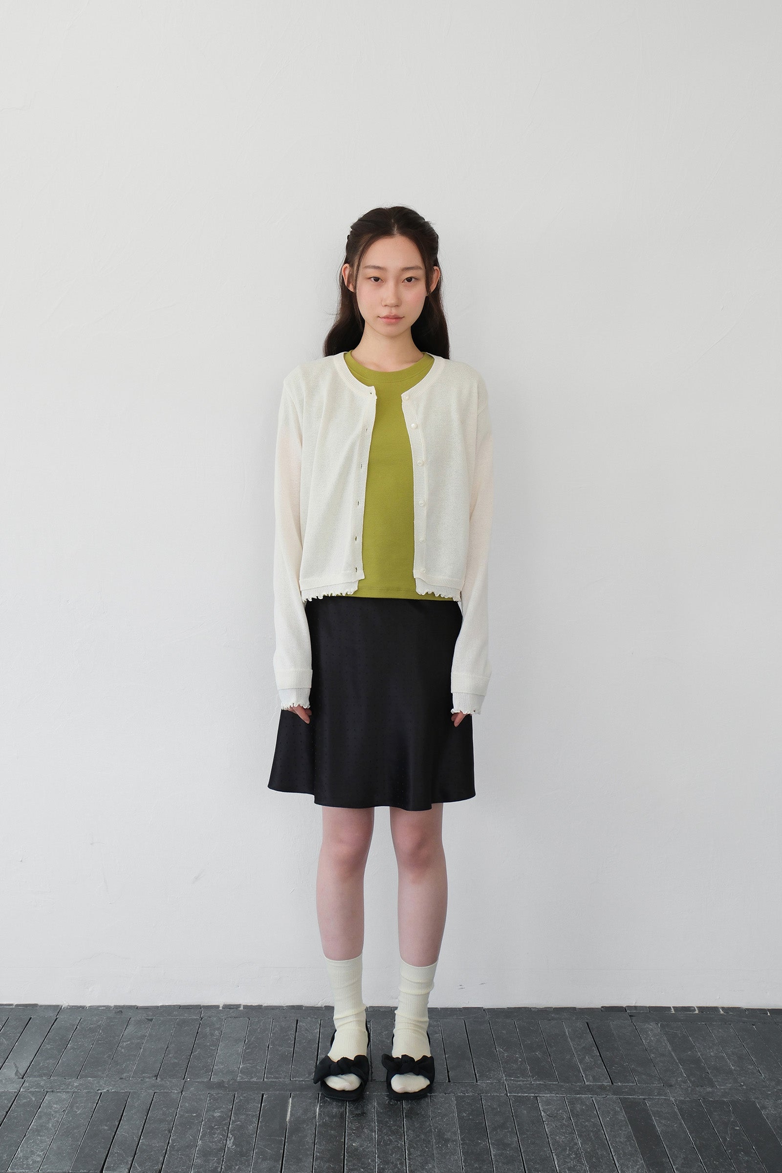 MOUI LAYERED FRILL CARDIGAN_IVORY