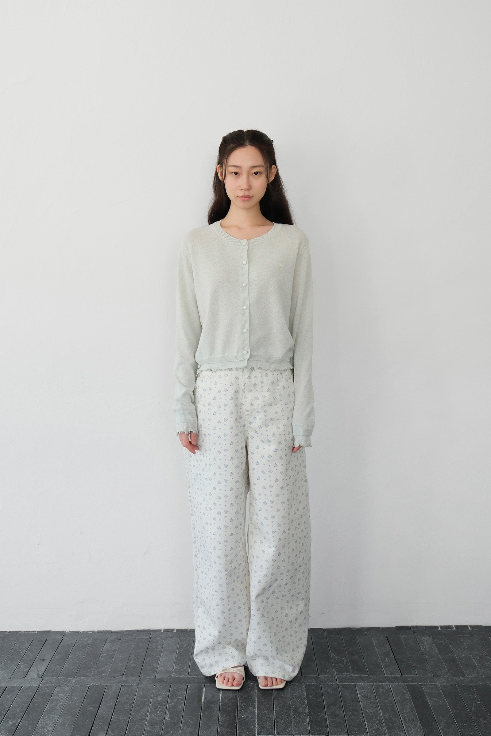 MOUI LAYERED FRILL CARDIGAN_MINT