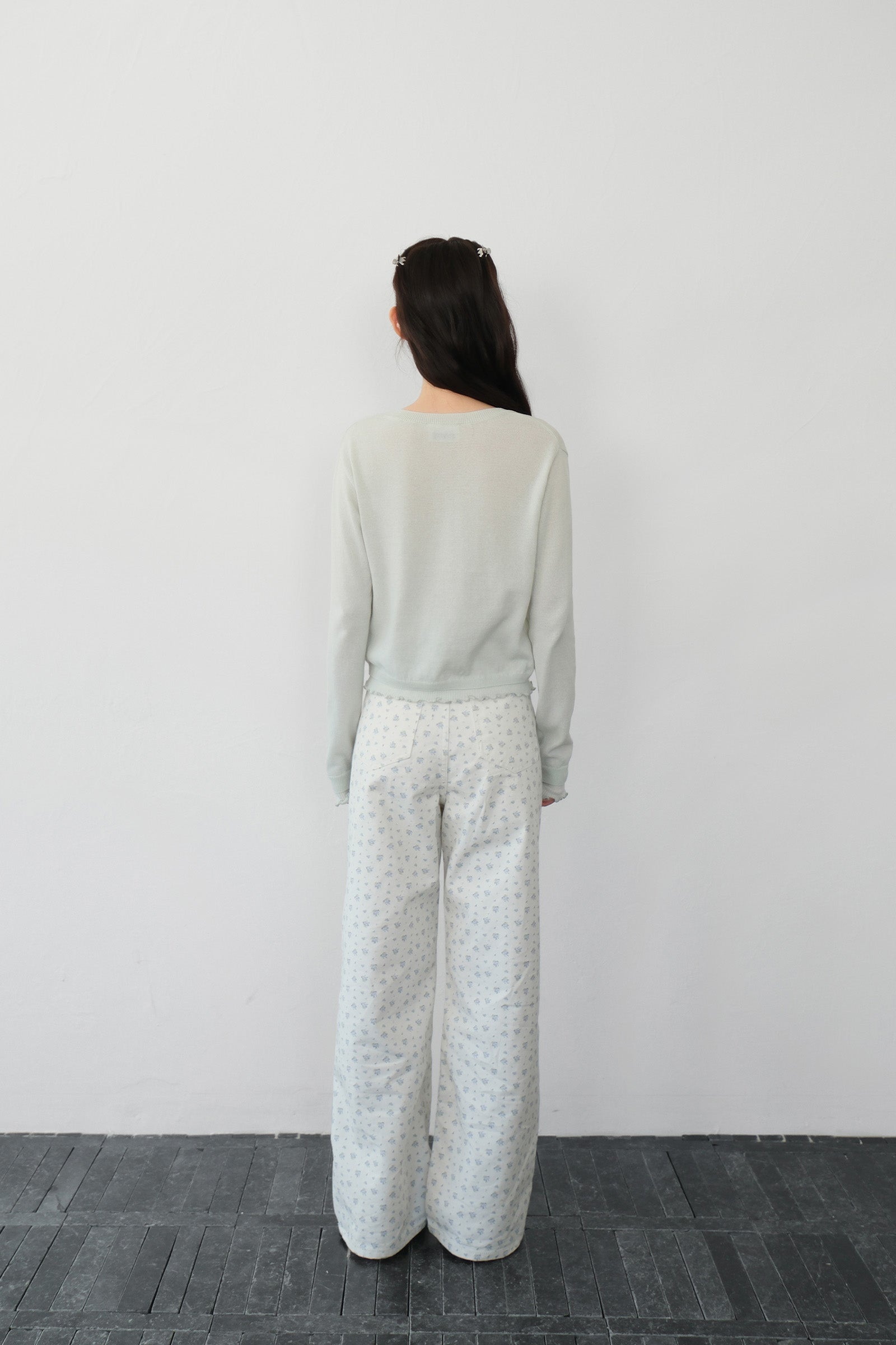 MOUI FLOWER COTTON PANTS_IVORY