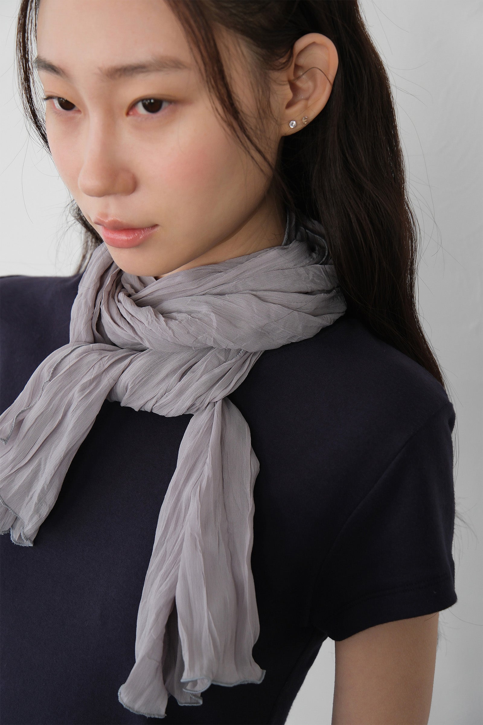 MOUI PLEATS SCARF_GREY