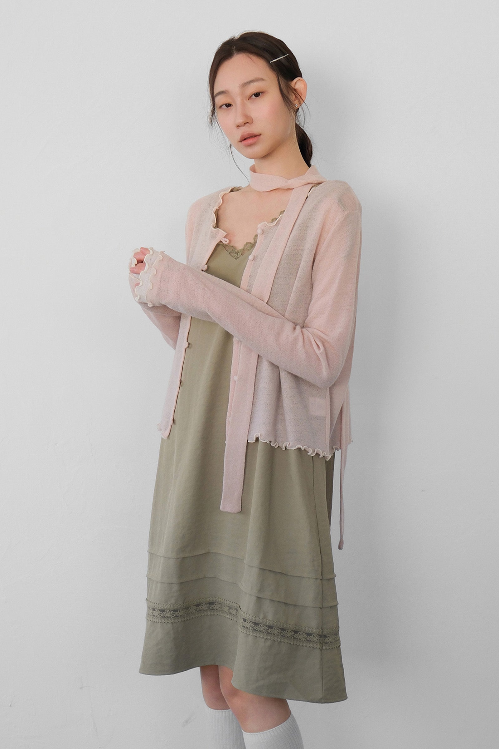 MOUI JAZZ SLEEVELESS DRESS_OLIVE