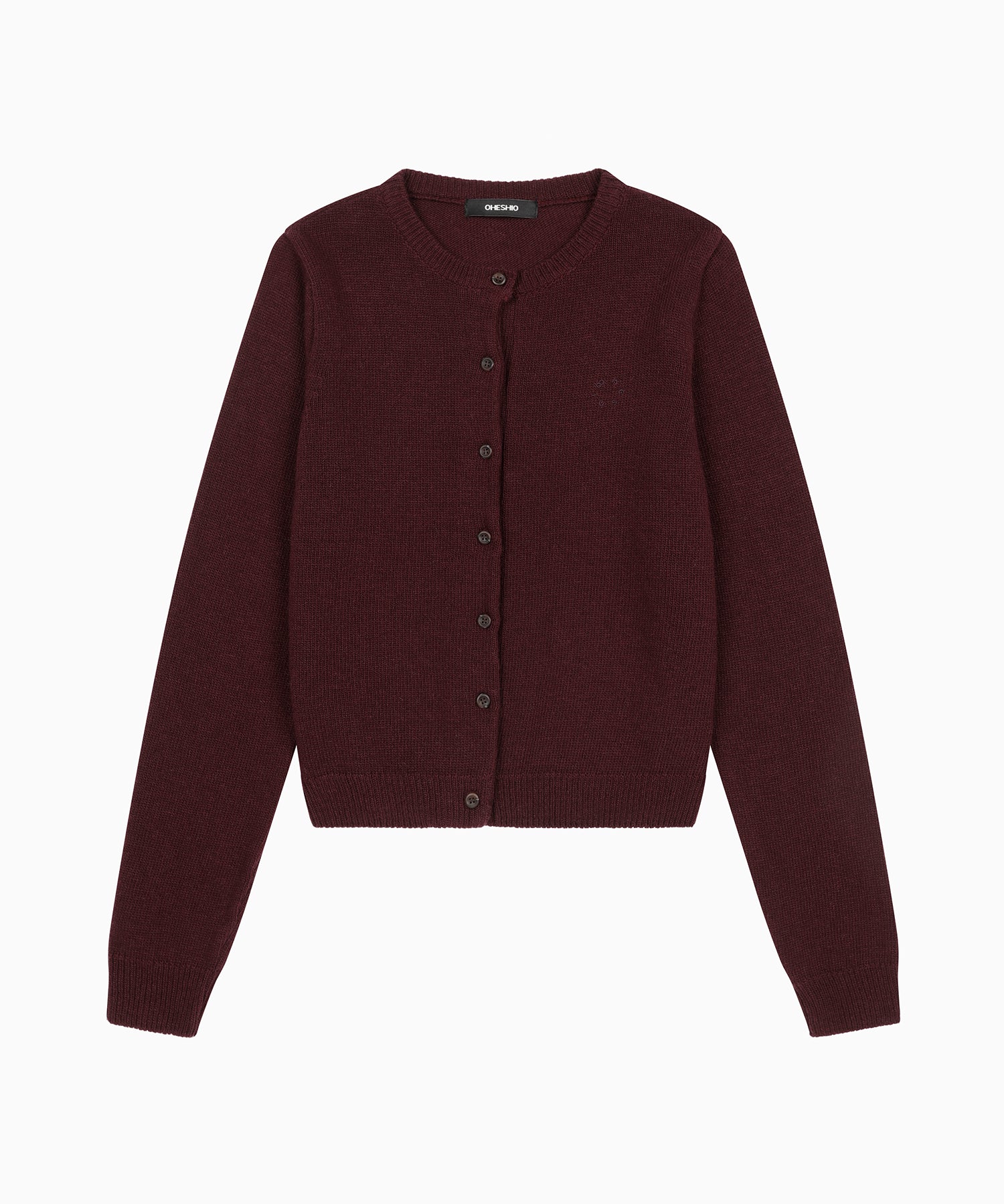 BASIC STANDARD CARDIGAN_BURGUNDY