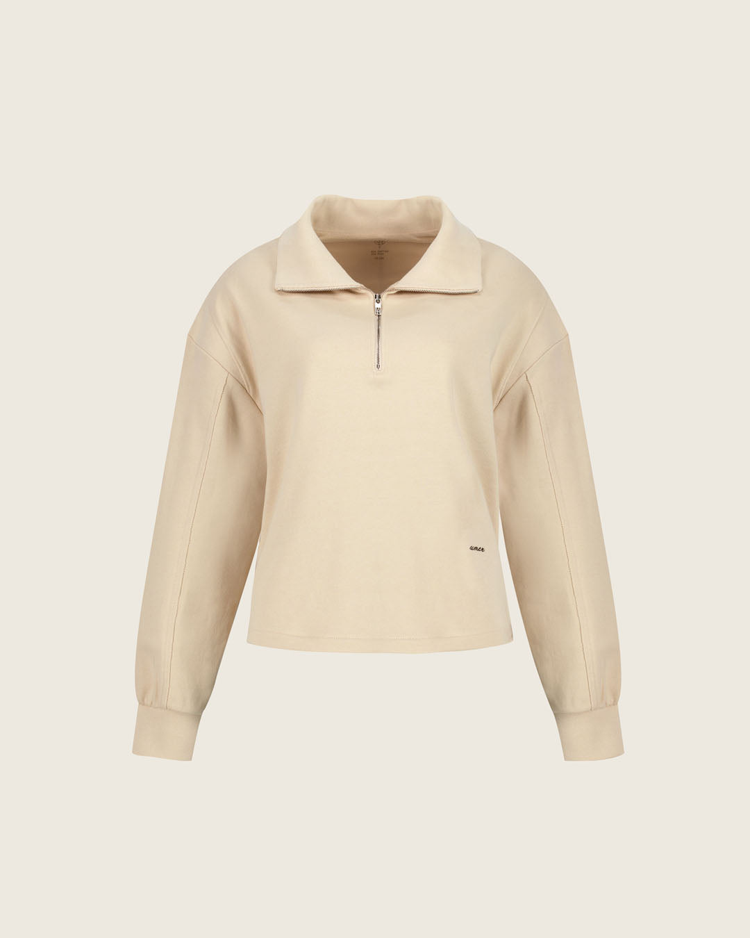 SIENE HALF ZIP-UP_MUTE CREAM