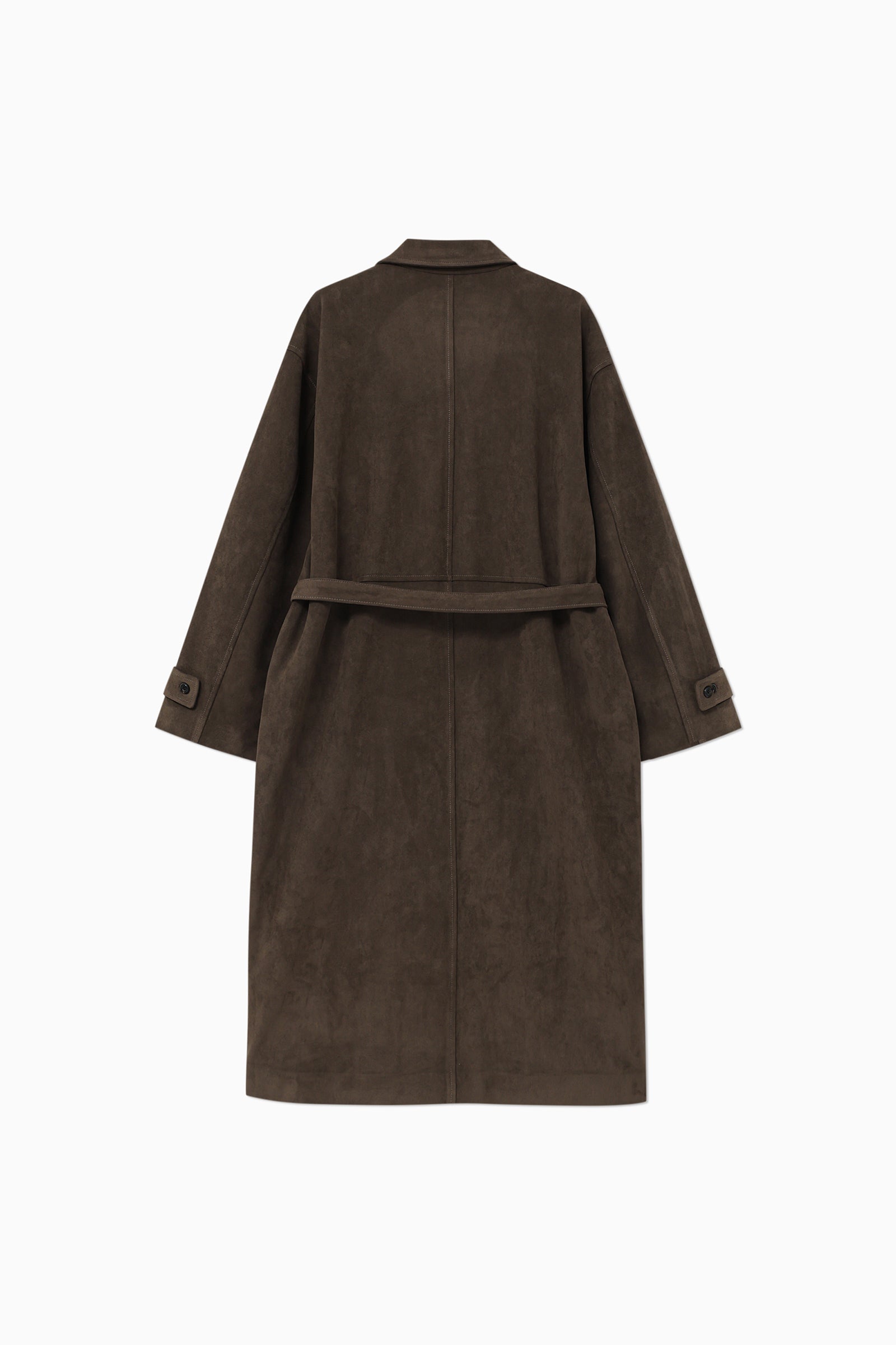 MANTEAU LONG EN SUÉDINE_MARRON