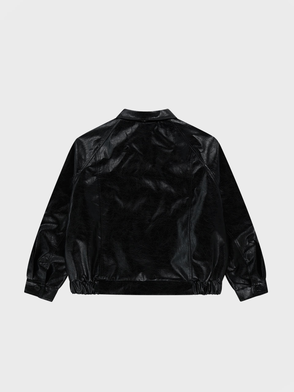 ECO LEATHER BOMBER JACKET_BLACK