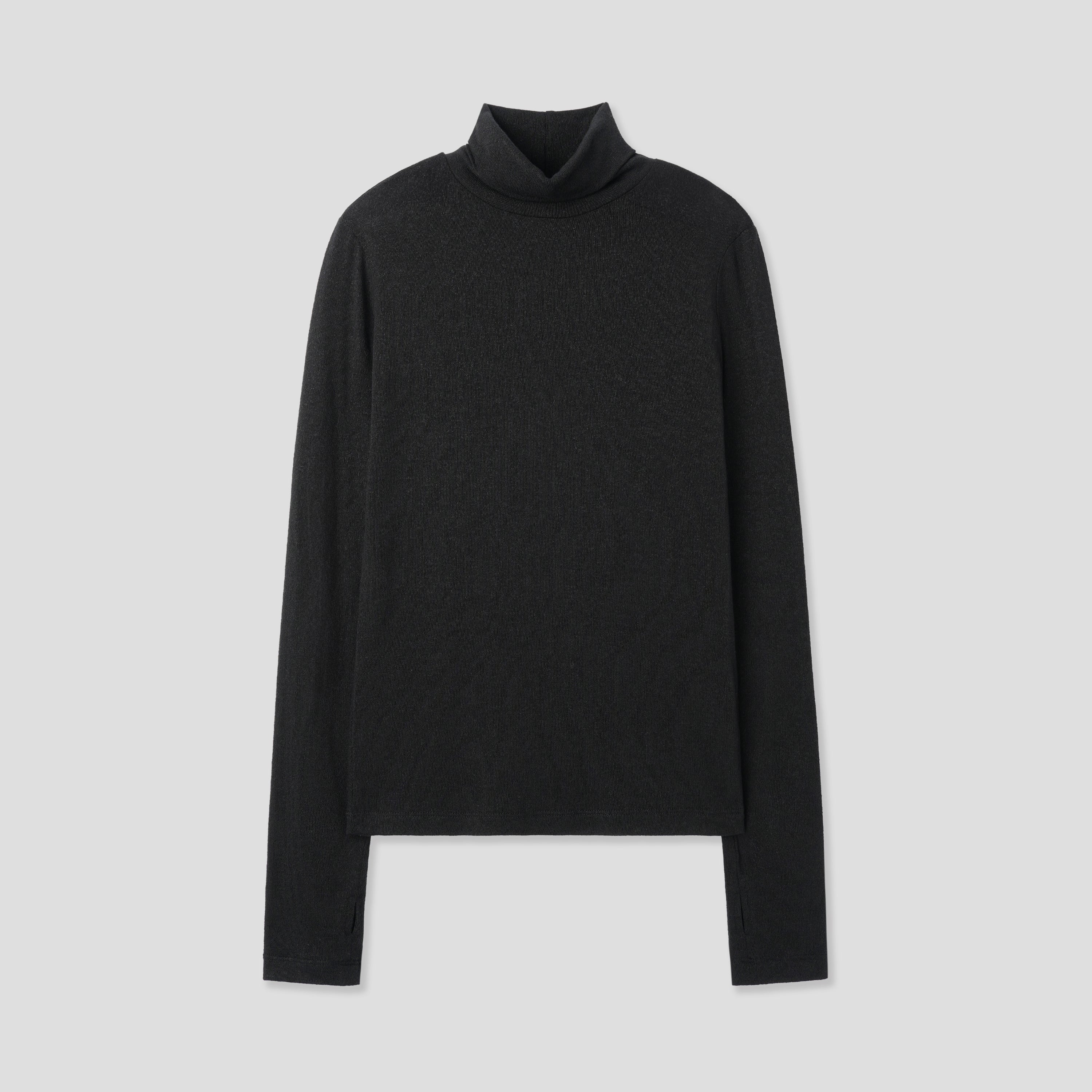 BASIC TURTLENECK T-SHIRT_BLACK