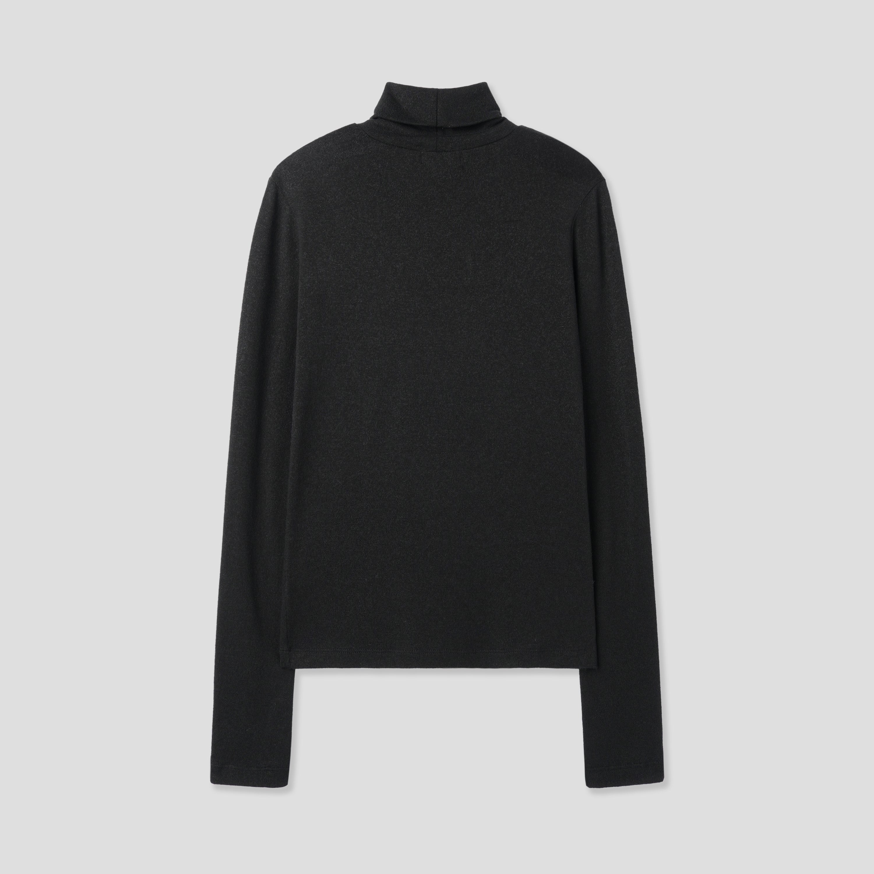 BASIC TURTLENECK T-SHIRT_BLACK