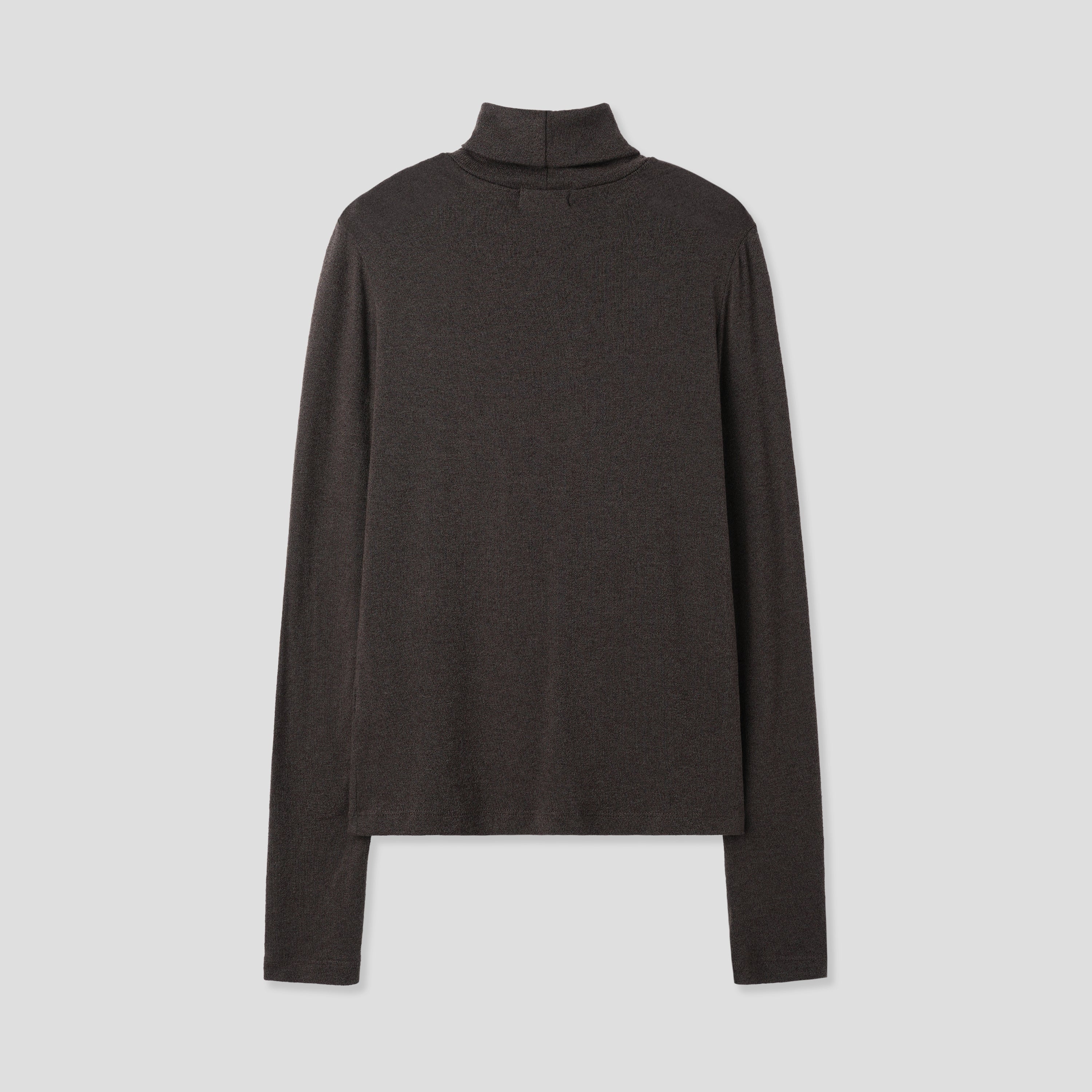 BASIC TURTLENECK T-SHIRT_BROWN