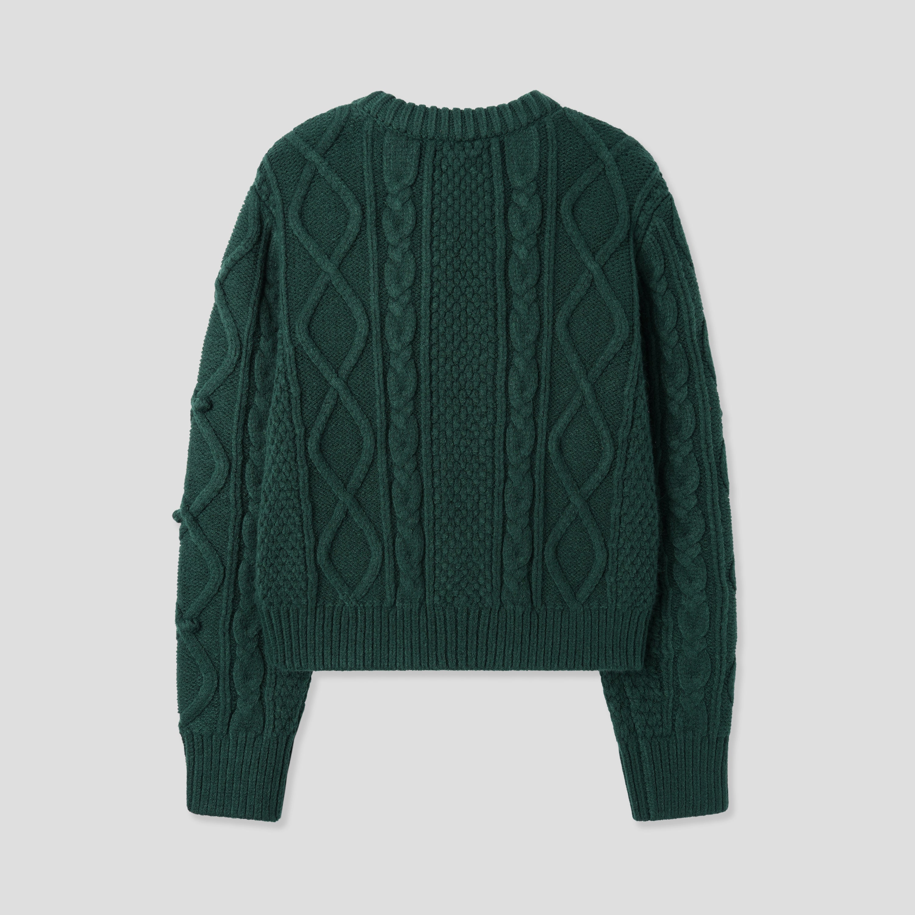 BELL CABLE KNIT_GREEN