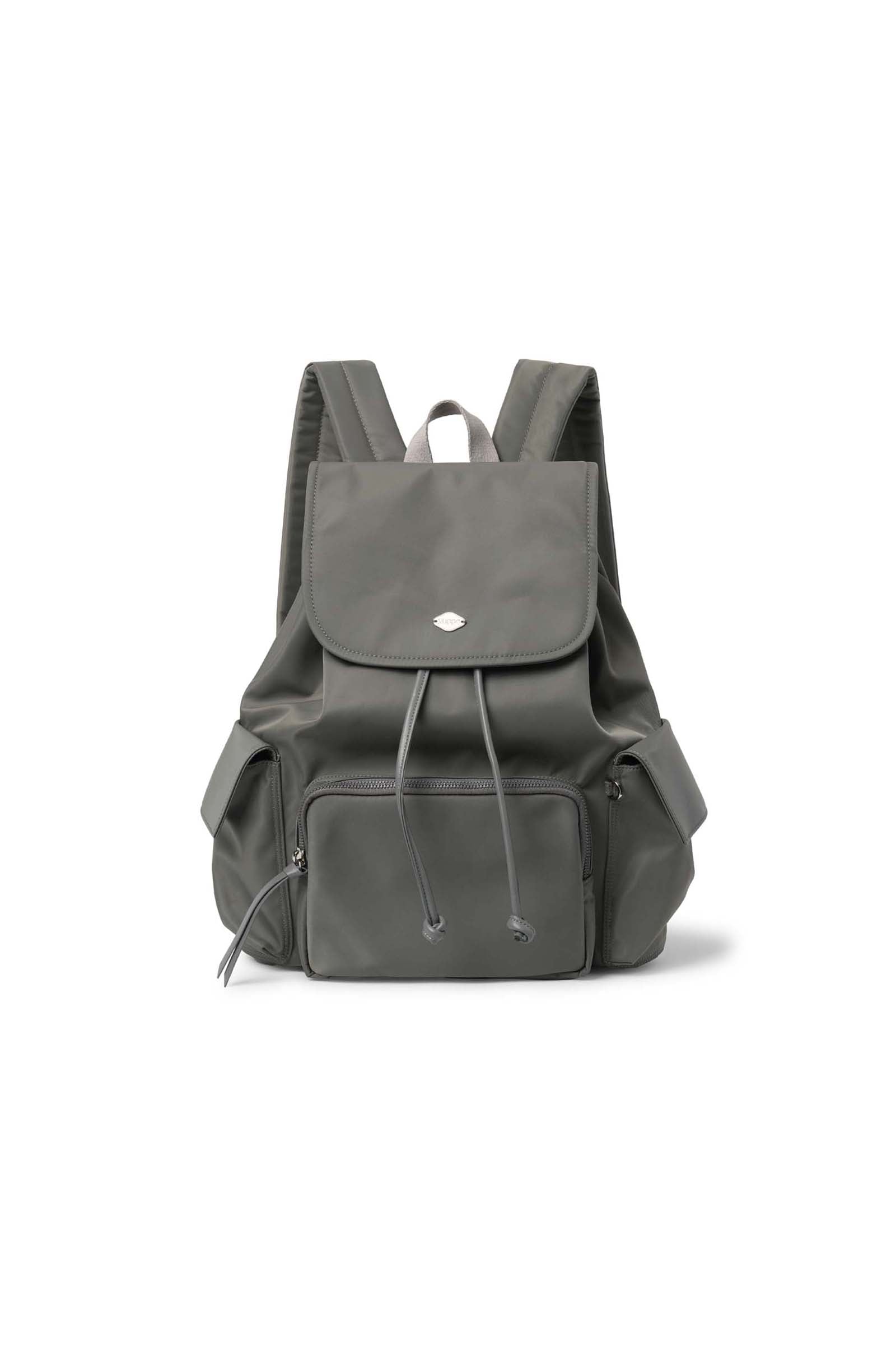 SAC À DOS EN NYLON AVEC POCHES_CHARBON