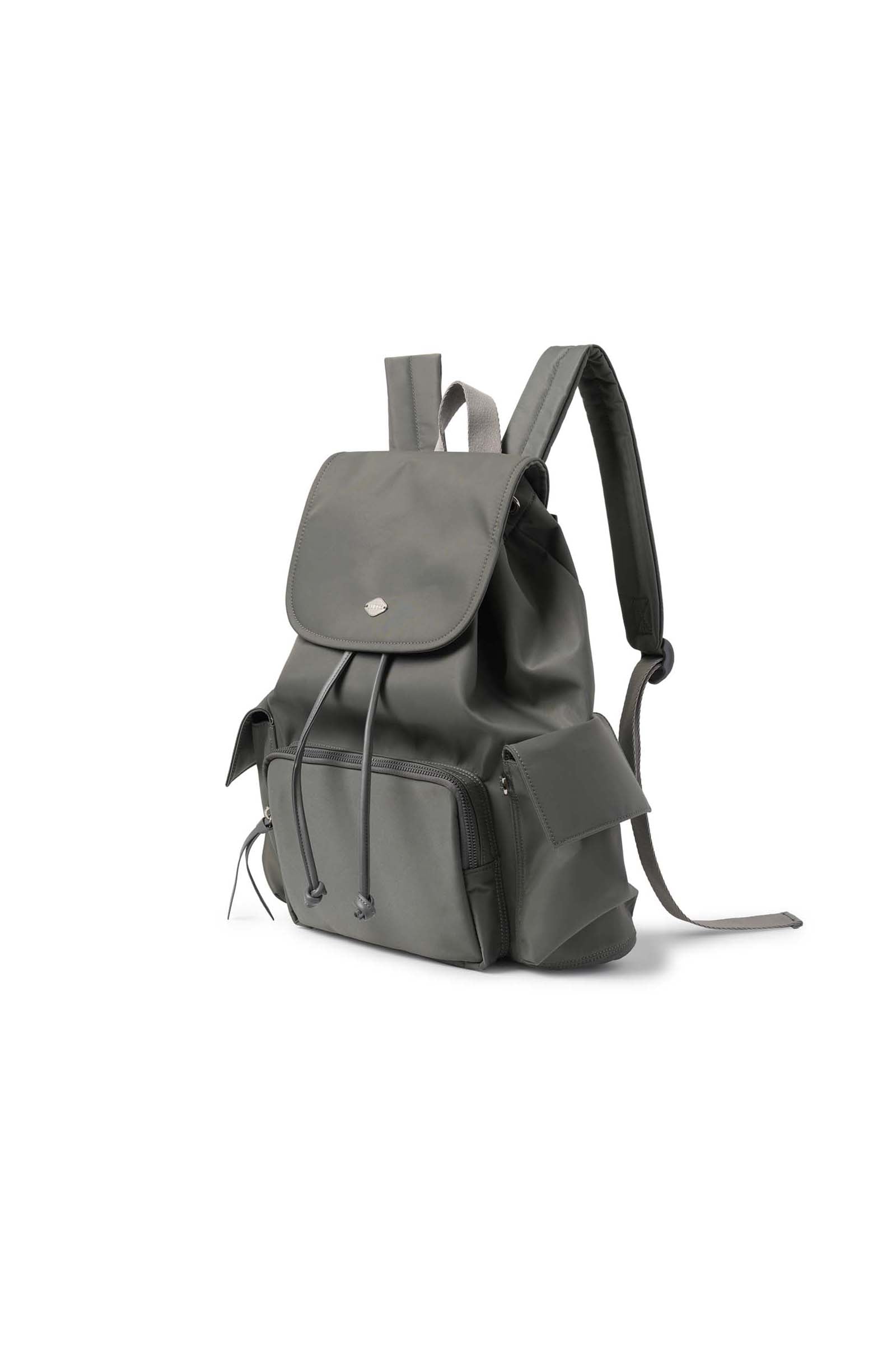SAC À DOS EN NYLON AVEC POCHES_CHARBON