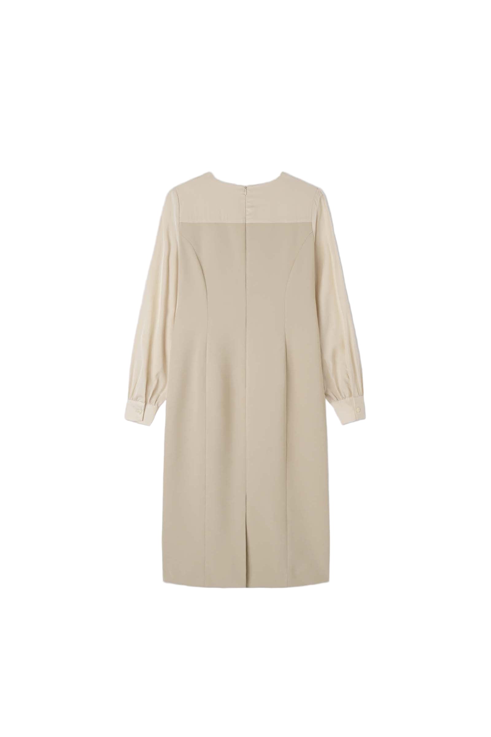 TWO TONE DRESS_BEIGE