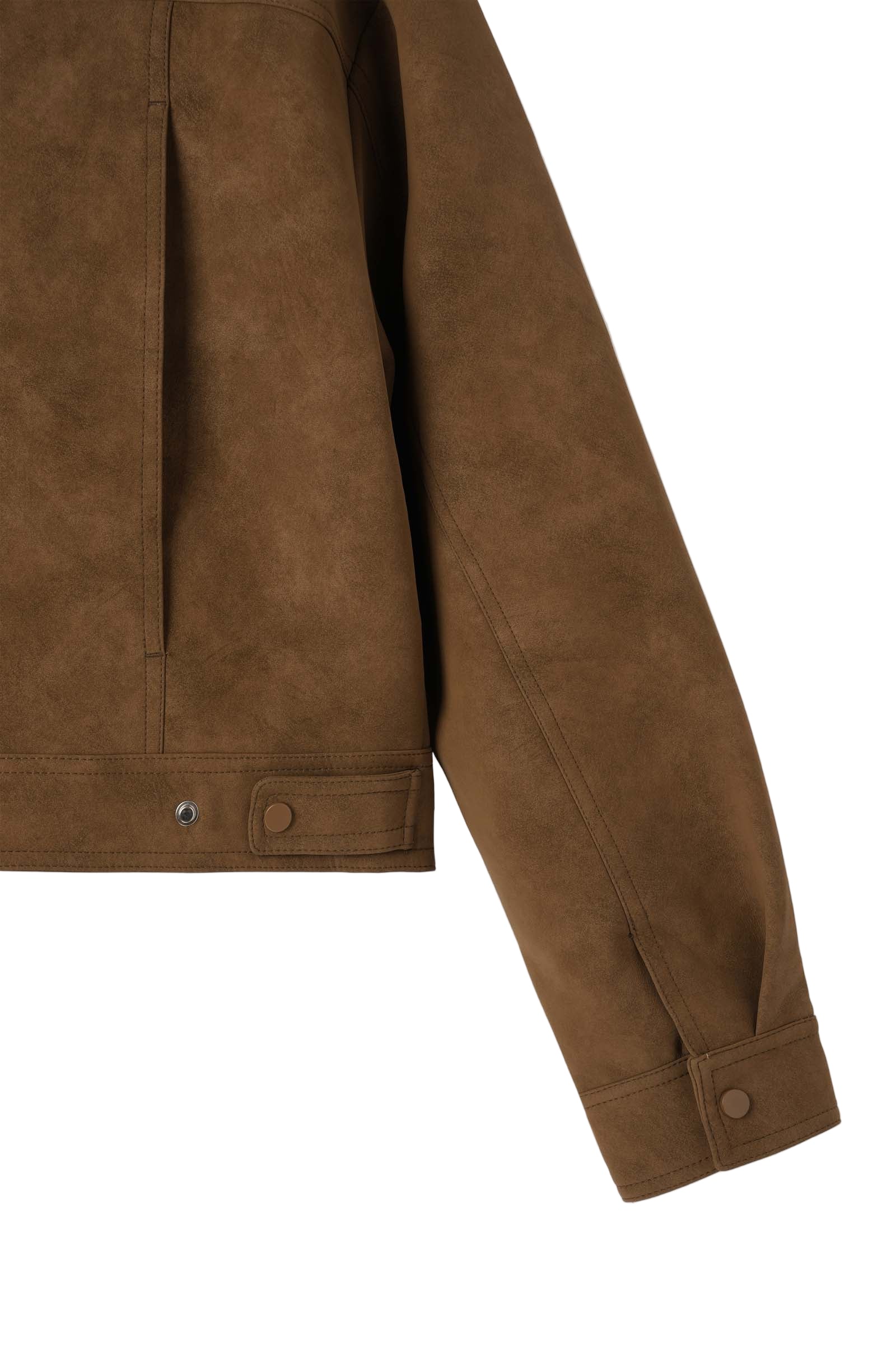 SUEDE BLOUSON JACKET_BROWN