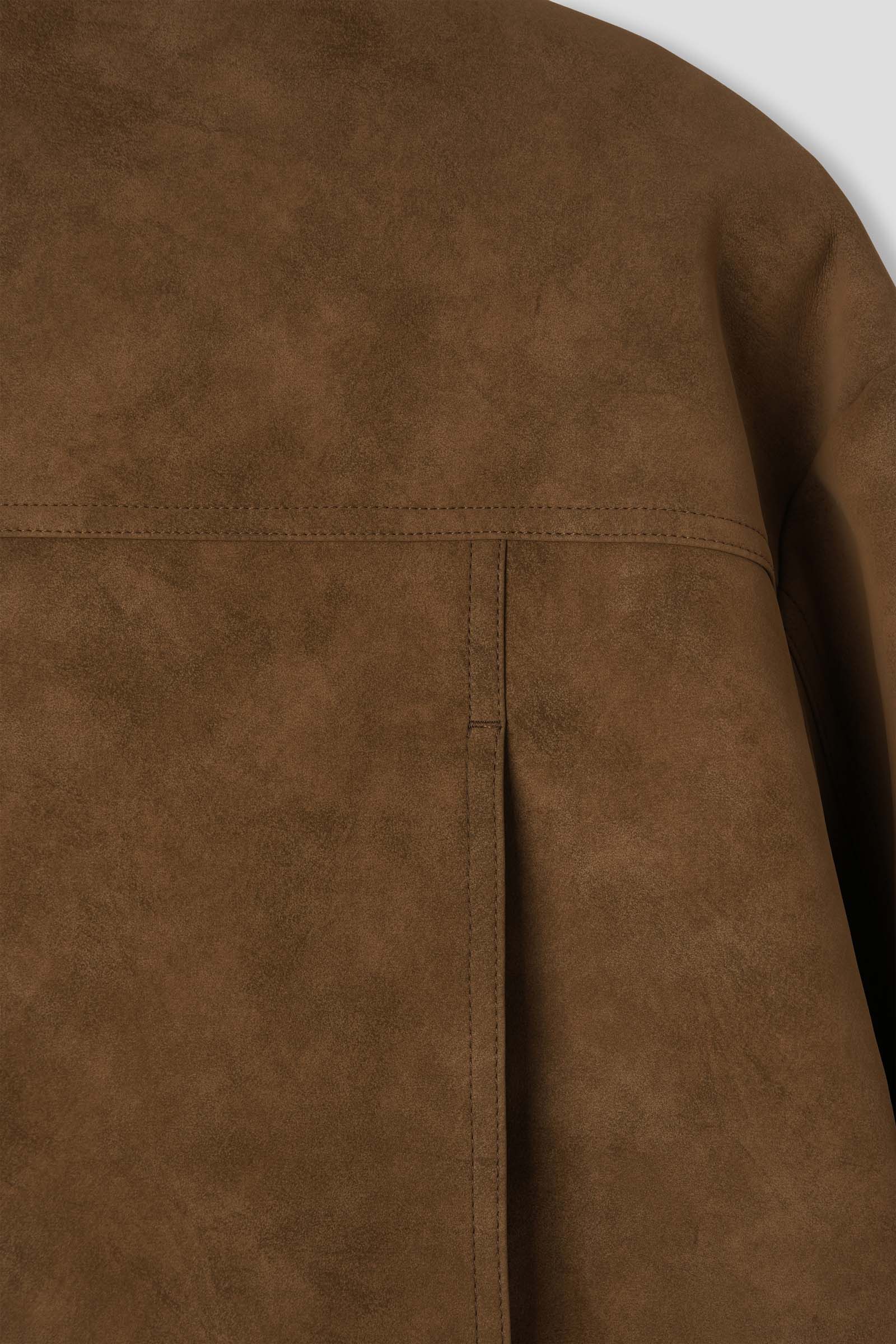 SUEDE BLOUSON JACKET_BROWN