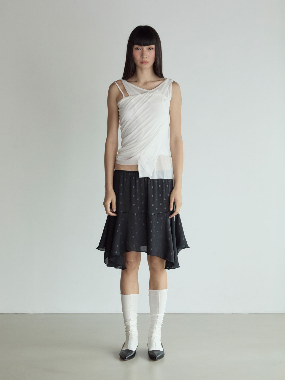 POLKA DOT SKIRT_NOIR