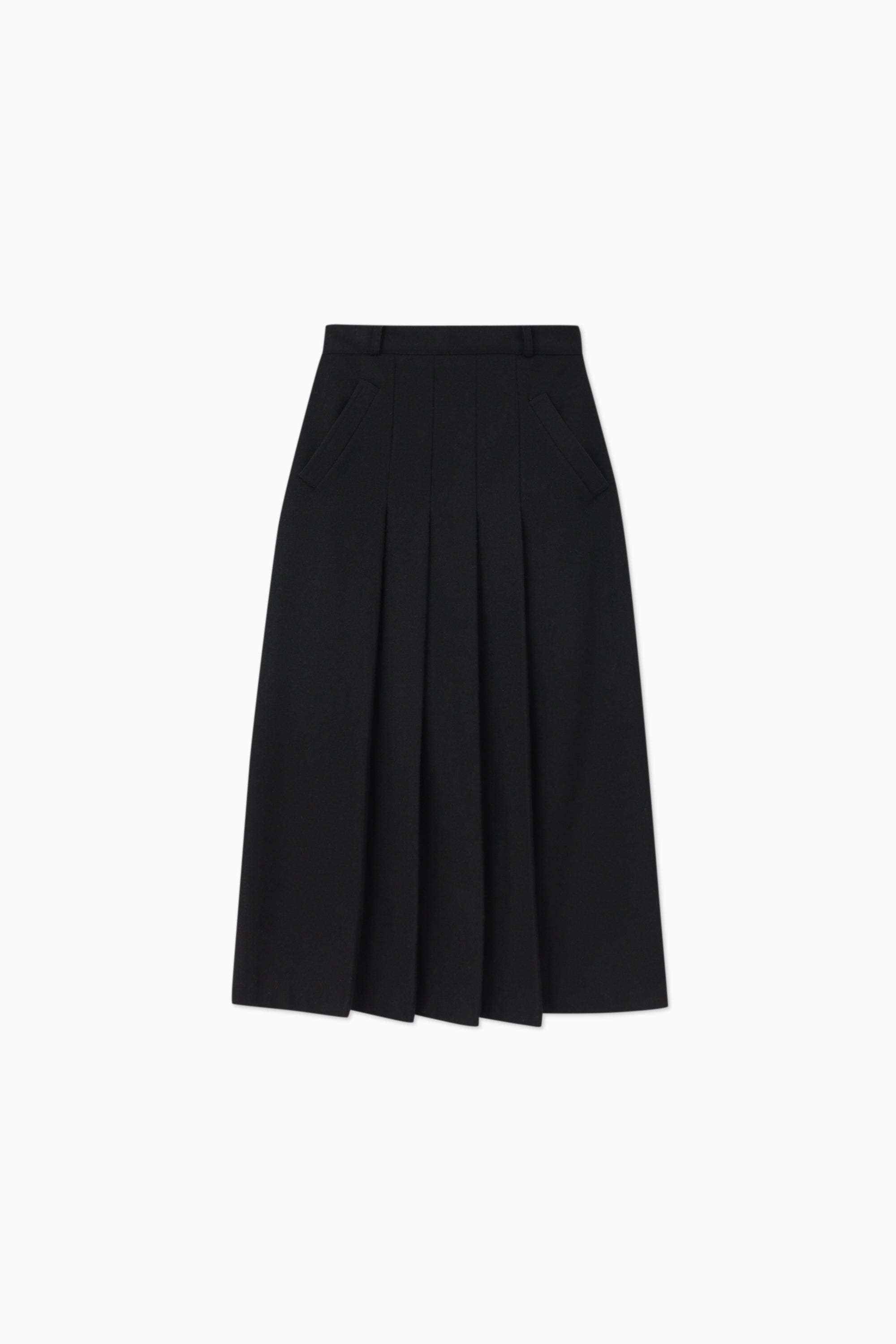 ARBEK PLEATS SKIRT_BLACK