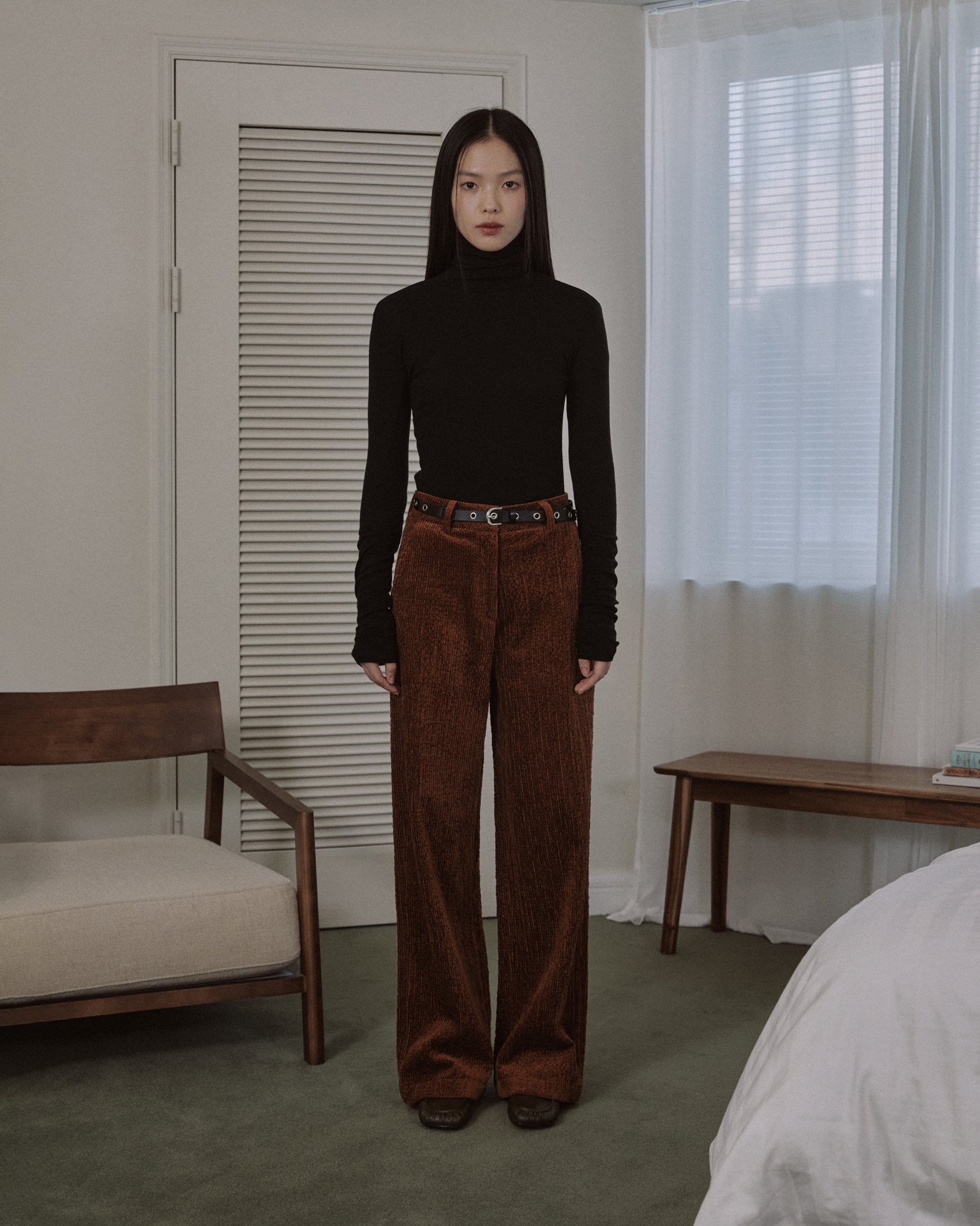 RELAXED CORDUROY PANTS_BROWN