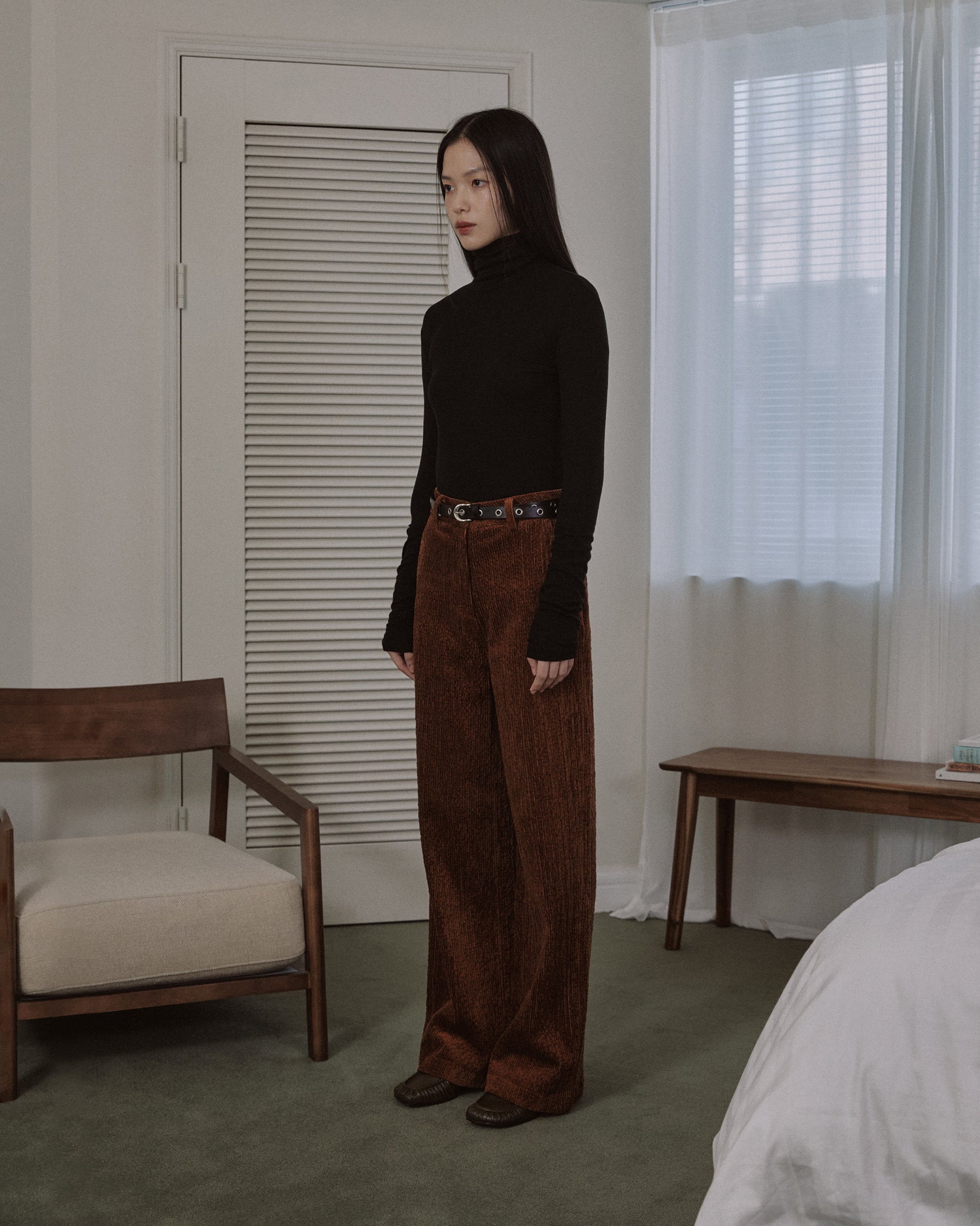 RELAXED CORDUROY PANTS_BROWN