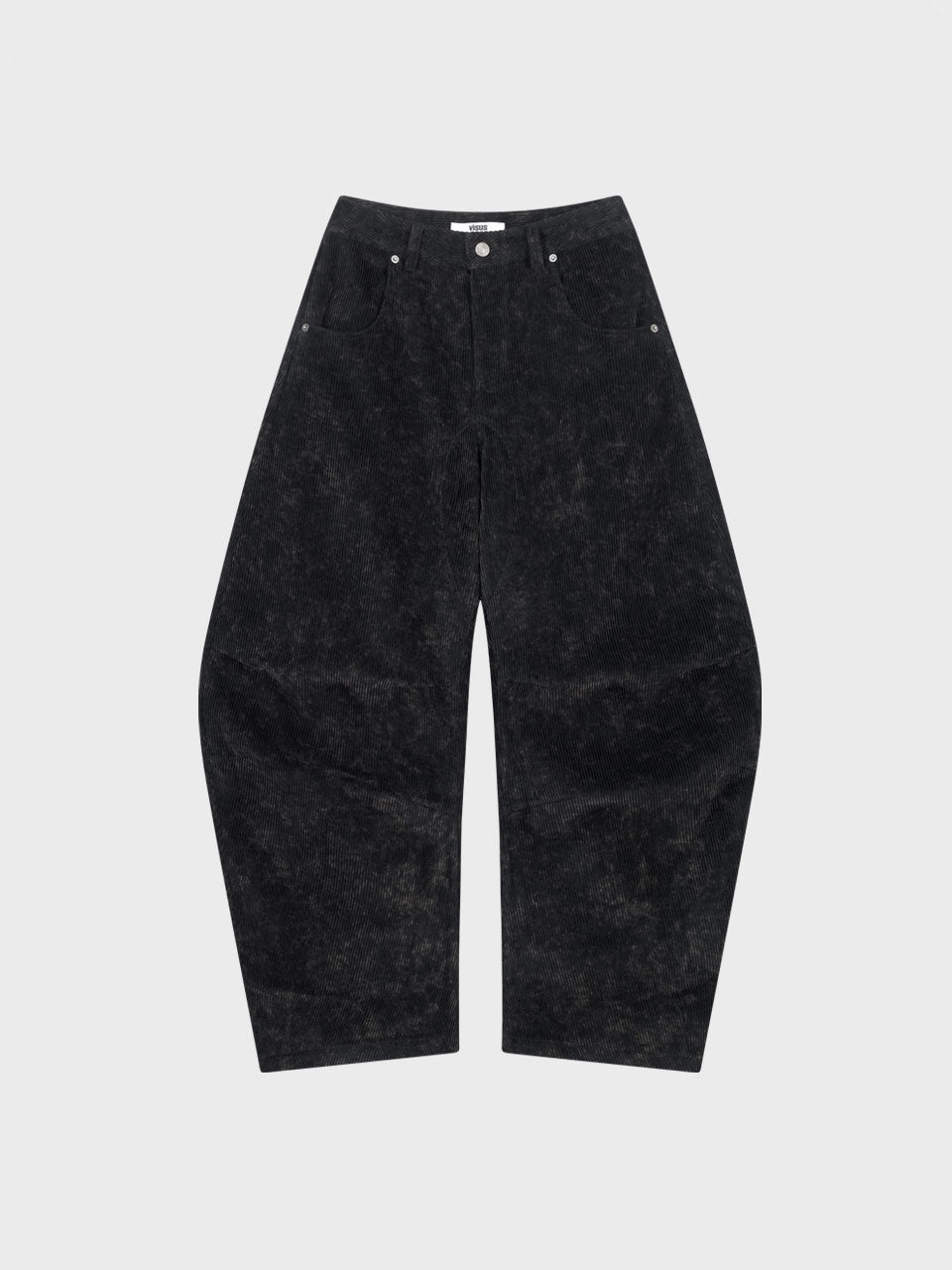 CURVED CORDUROY PANTS_BLACK