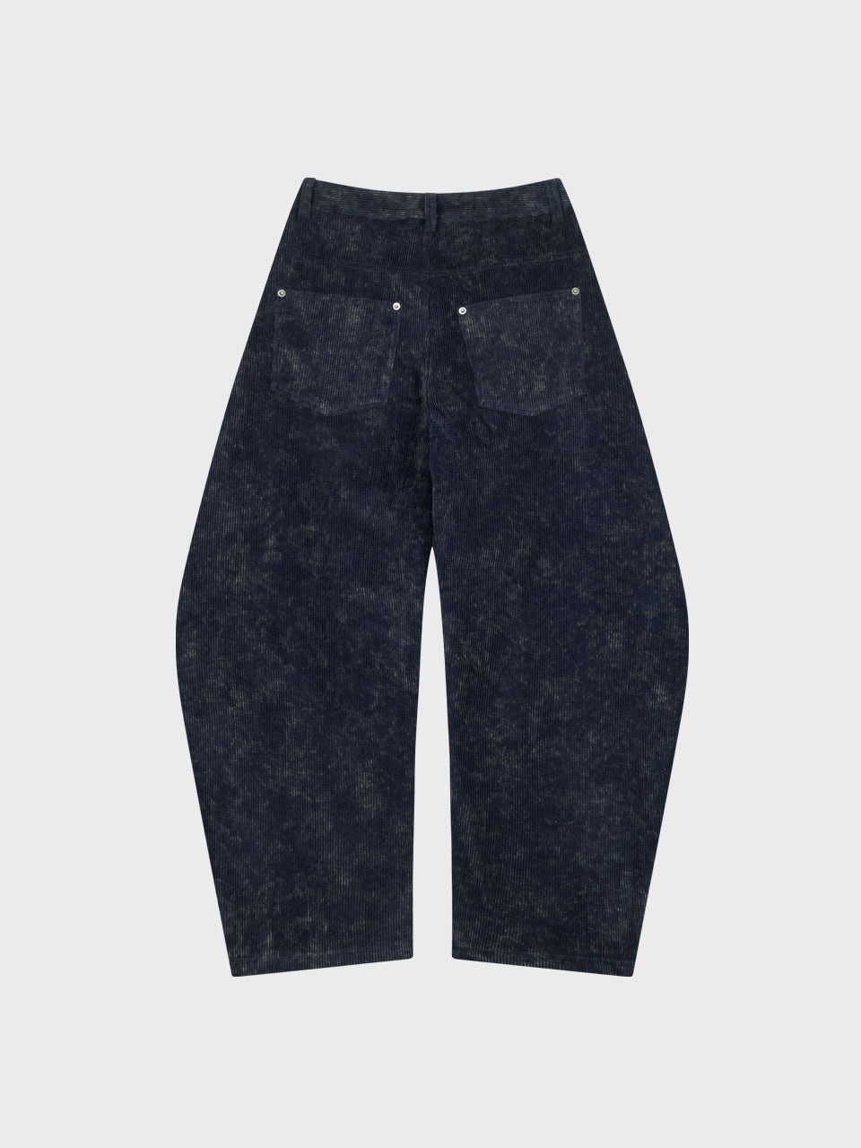 CURVED CORDUROY PANTS_DARK NAVY