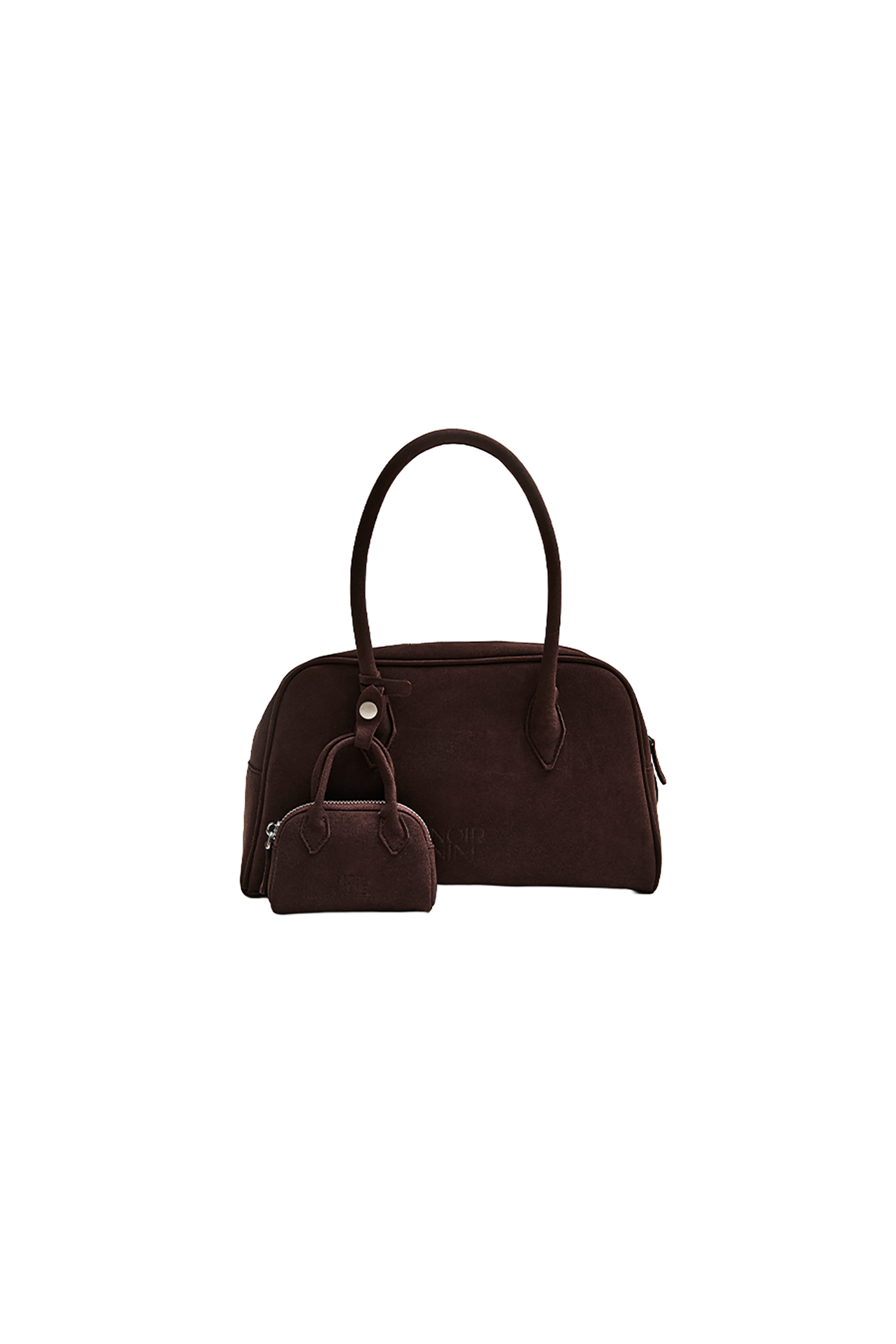 SMALL SUEDE HUG BAG_DARK BROWN
