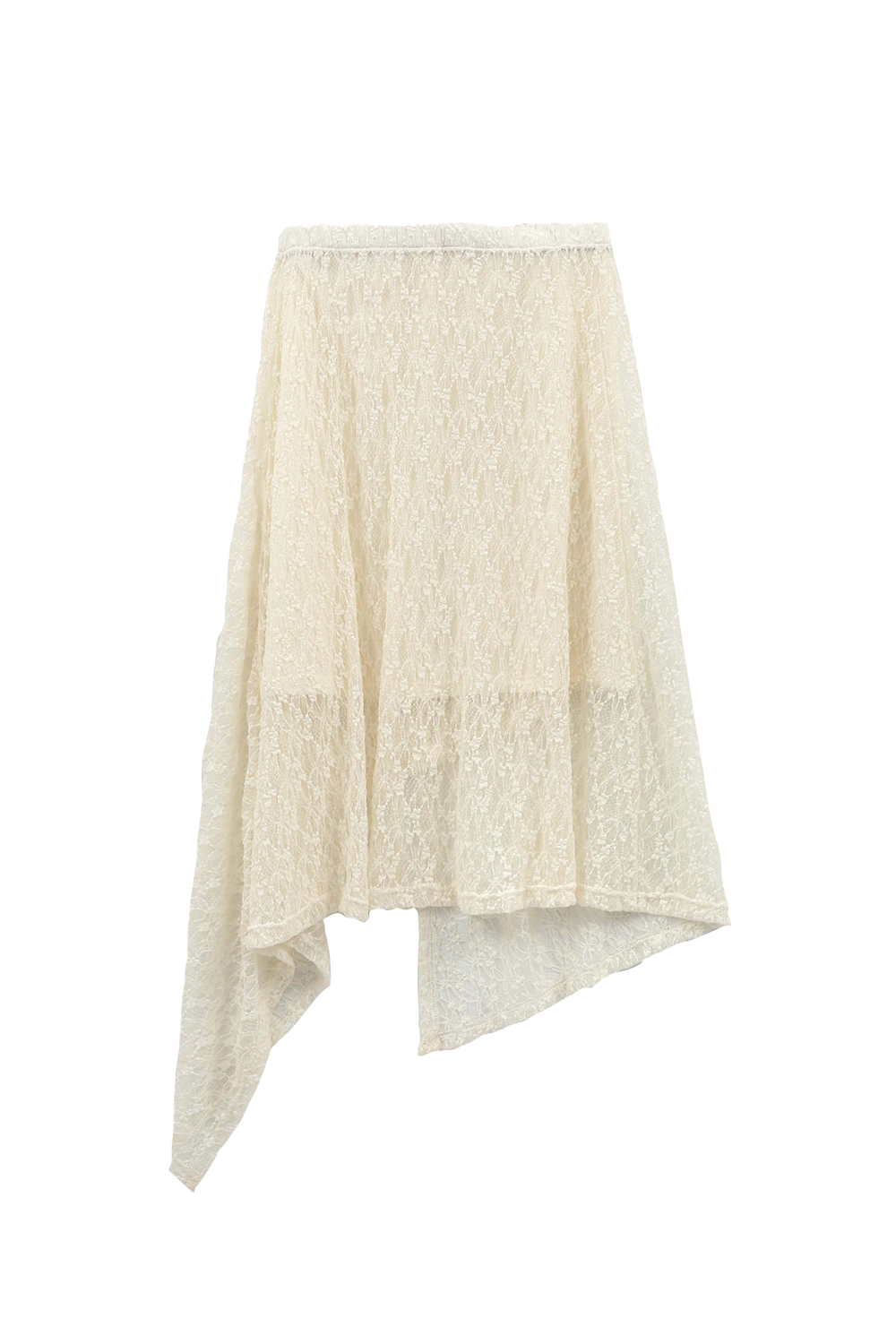 LACE LAYERED SKIRT SET_IVORY