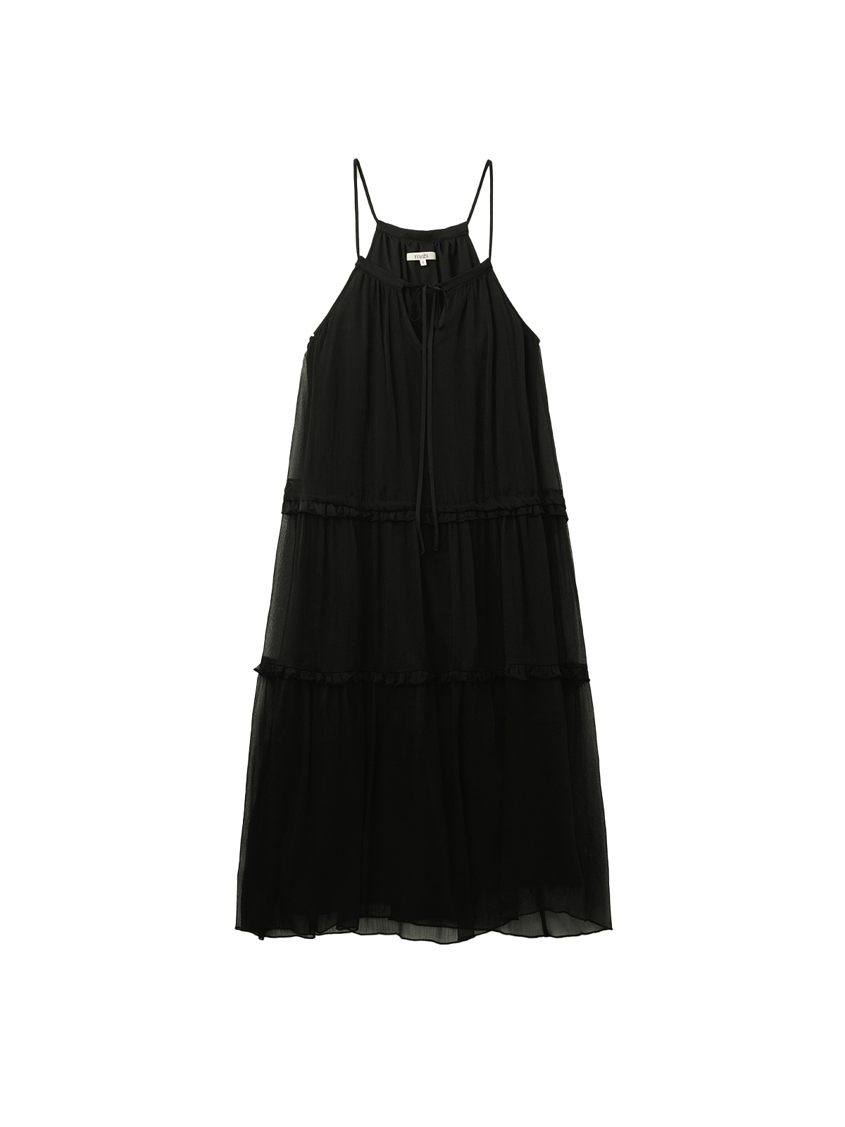 CHIFFON BOHEMIAN MAXY DRESS_BLACK
