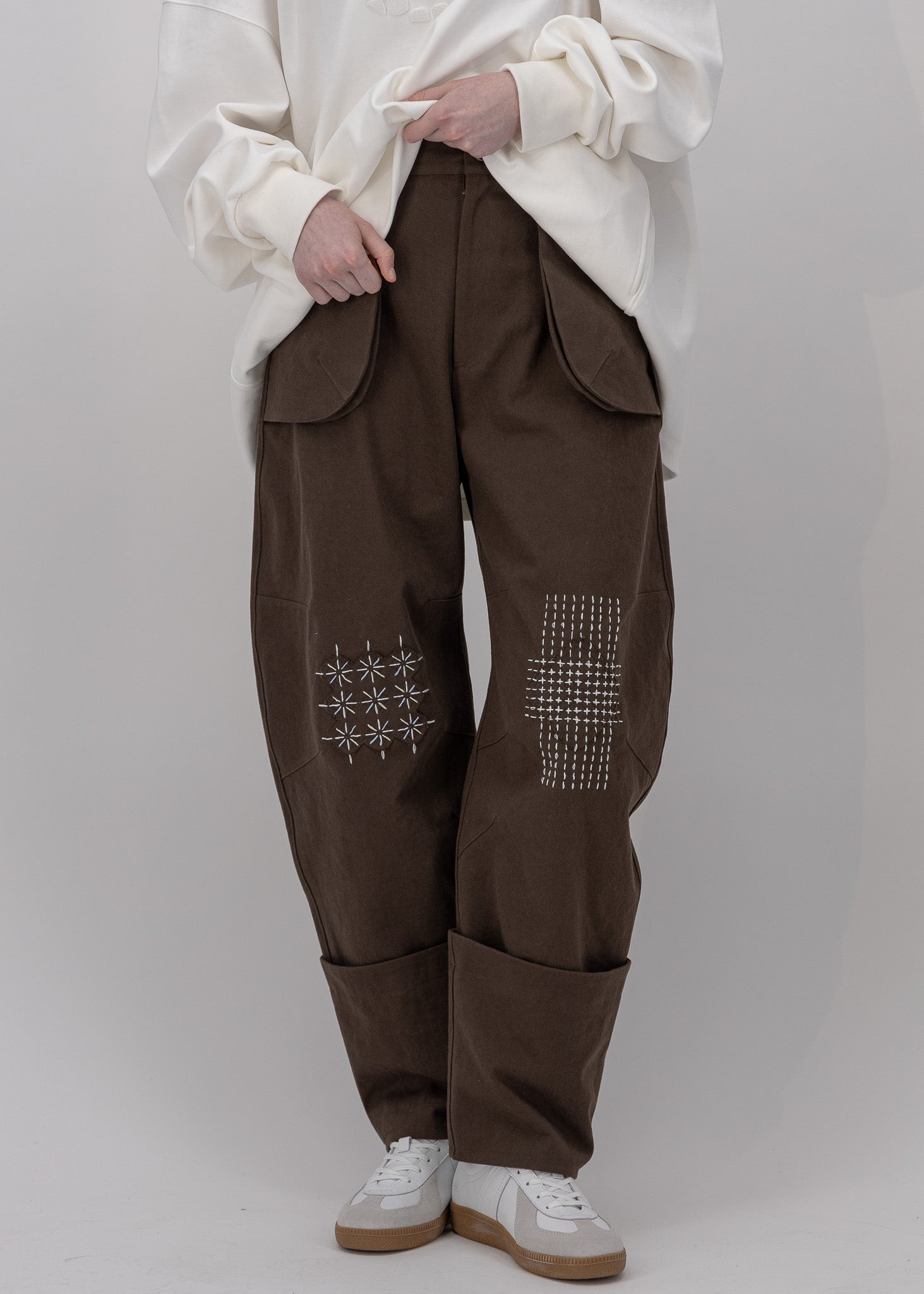 EKIETA, PANTALON POSY-POT_MARRON