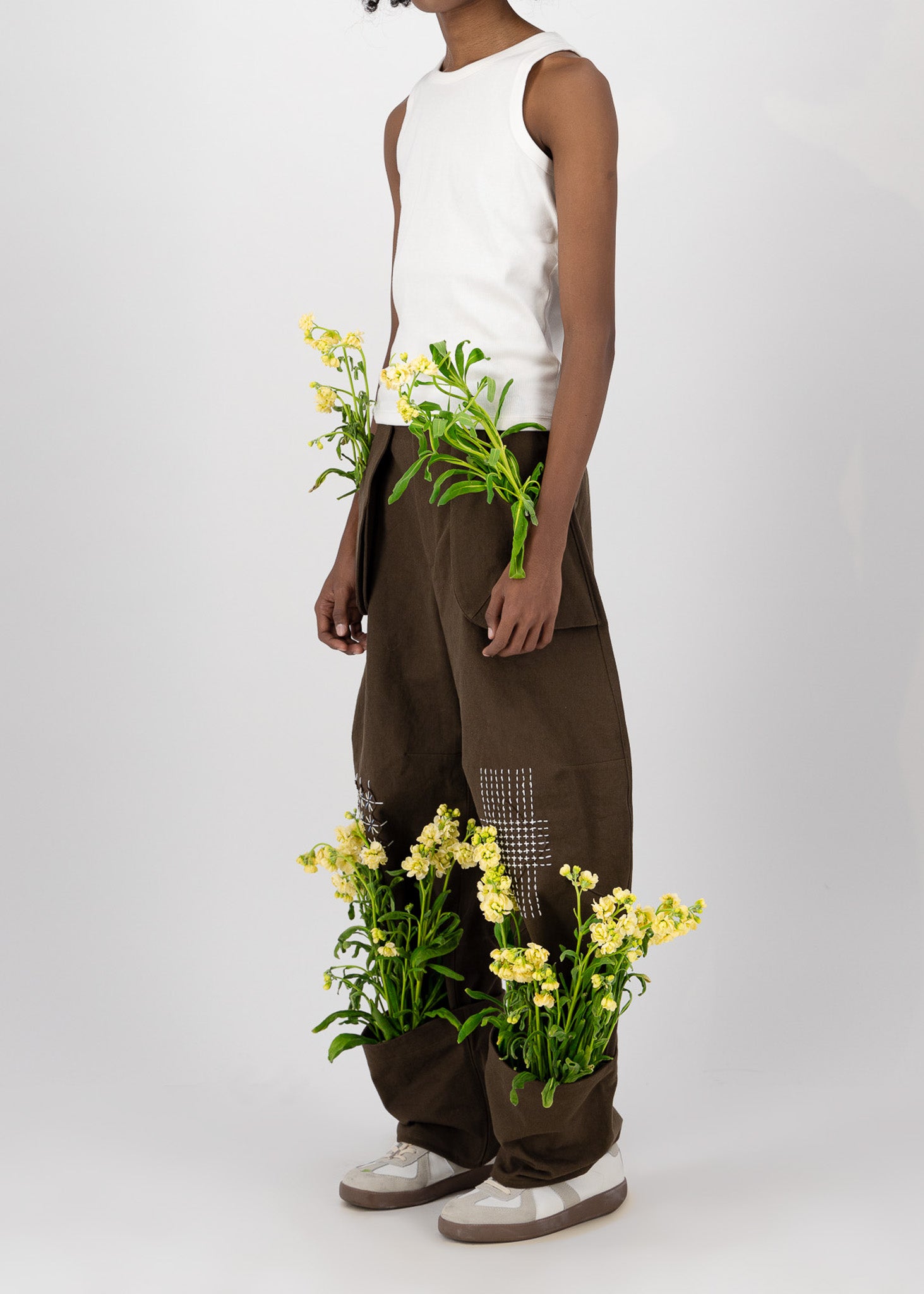 EKIETA, PANTALON POSY-POT_MARRON