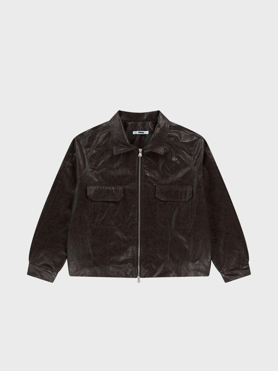 ECO LEATHER BOMBER JACKET_BROWN