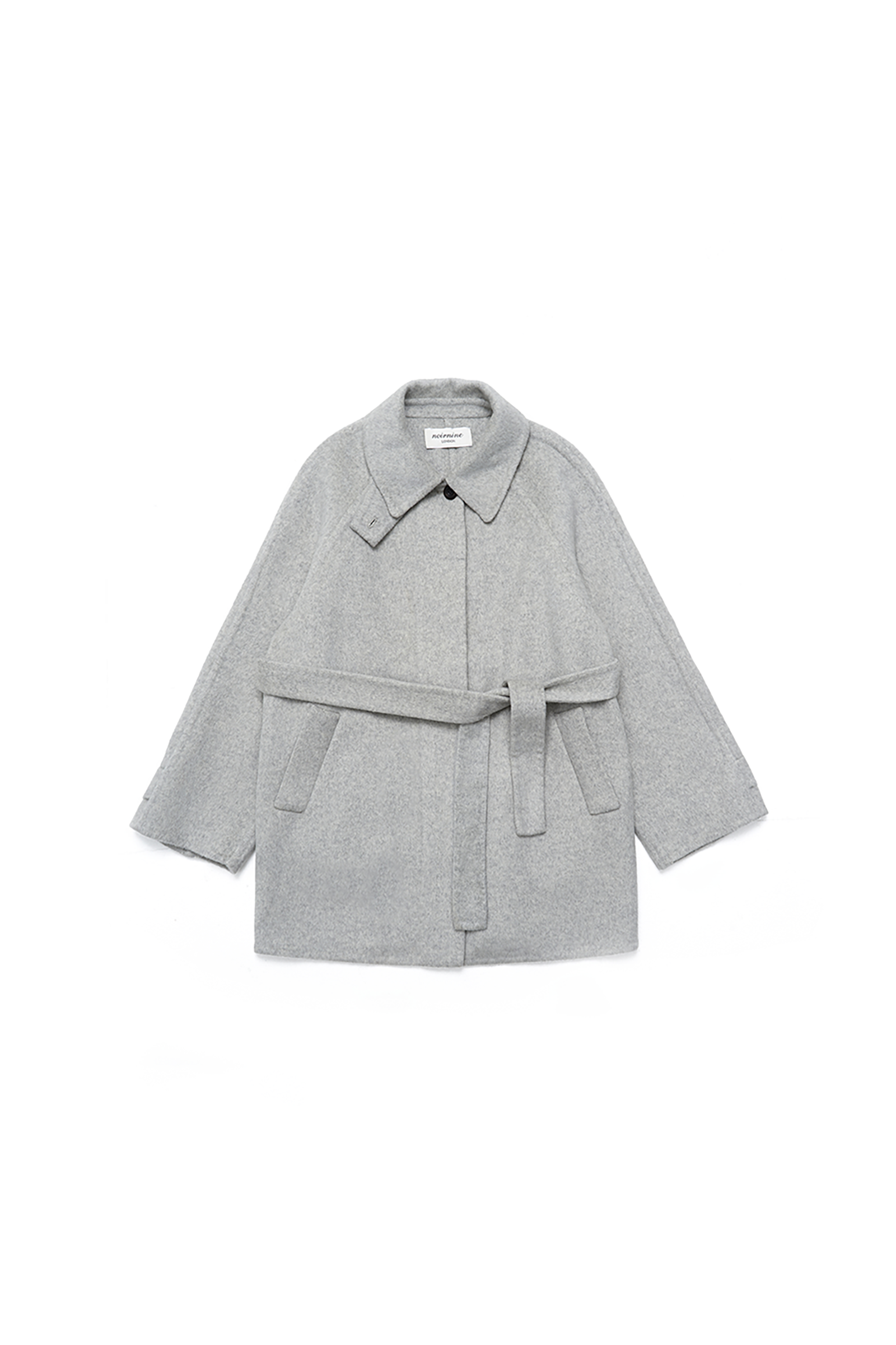 HANDMADE WOOL HALF COAT_GRIS