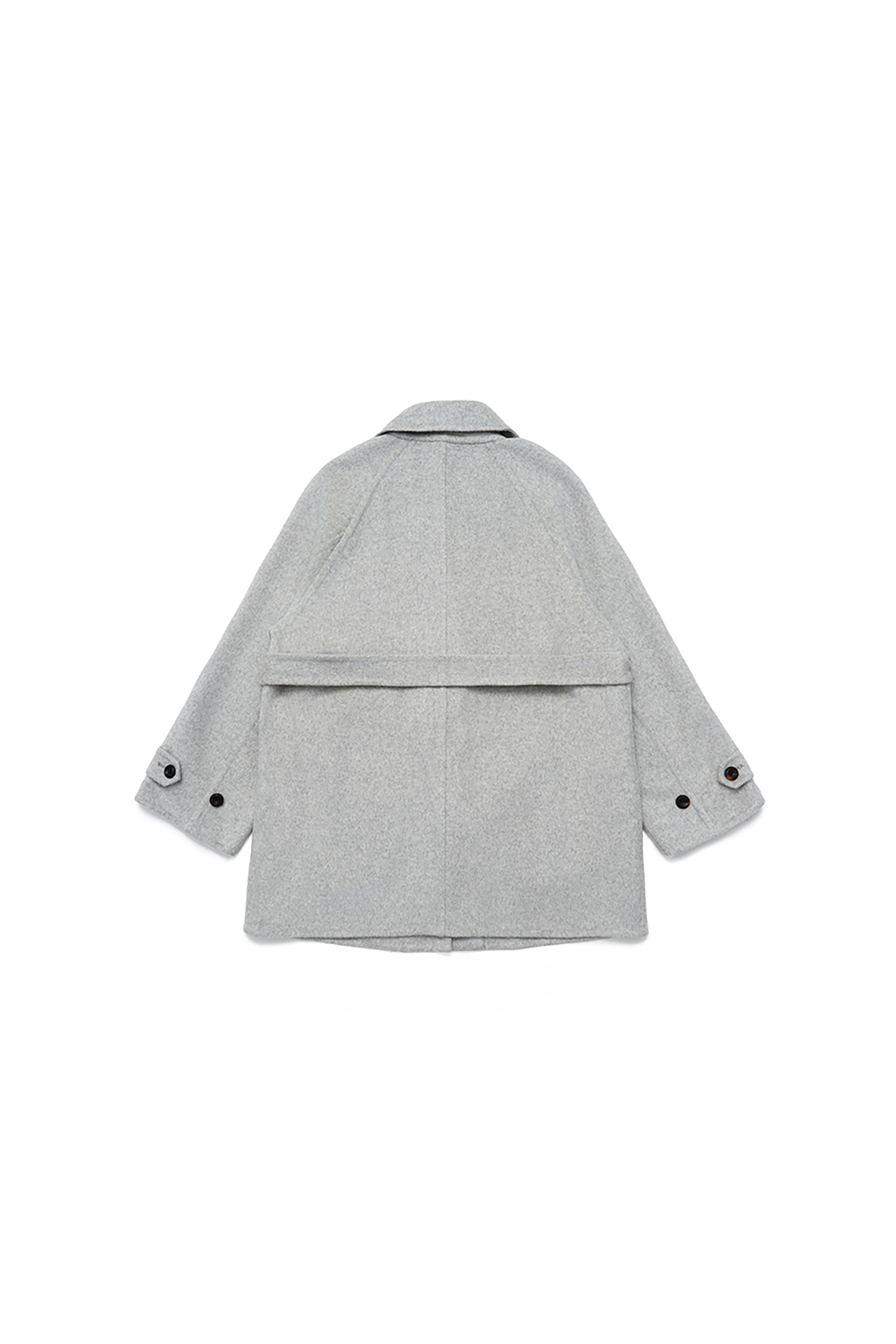 HANDMADE WOOL HALF COAT_GRIS