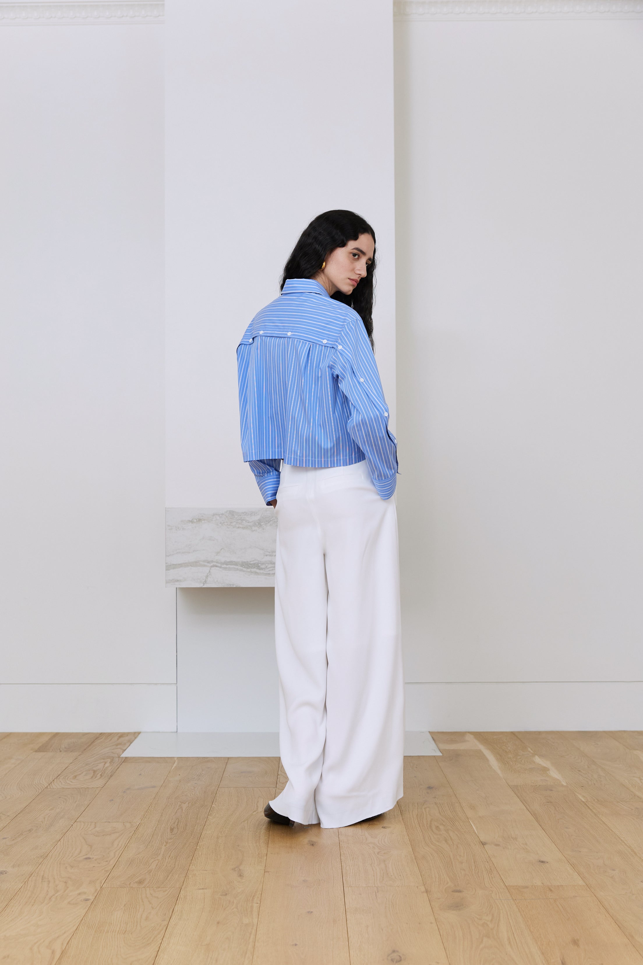 SILKY WIDE PANTS_BLANC