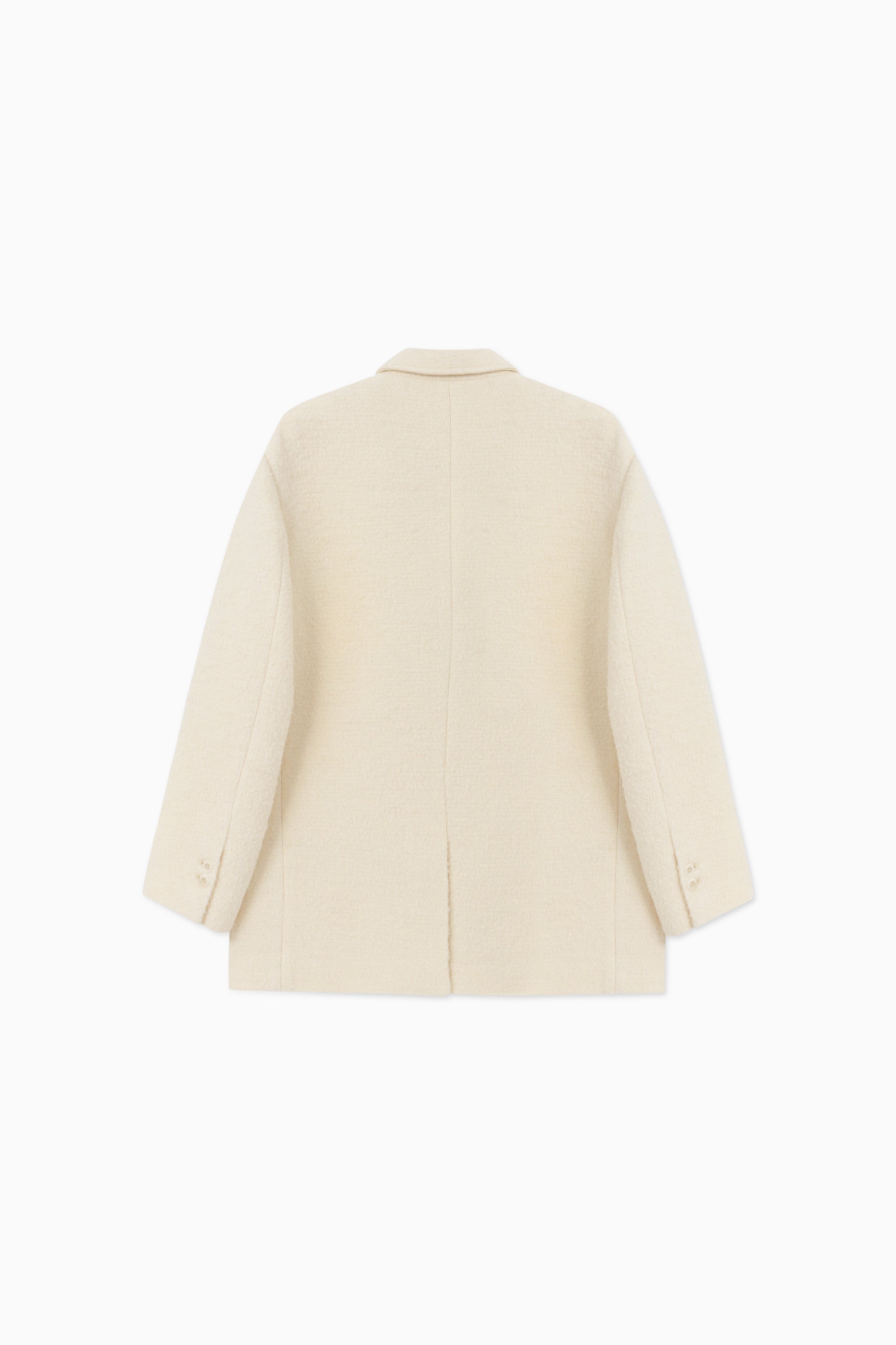 ALPACA BRIOCHE BOUCLE JACKET_IVORY