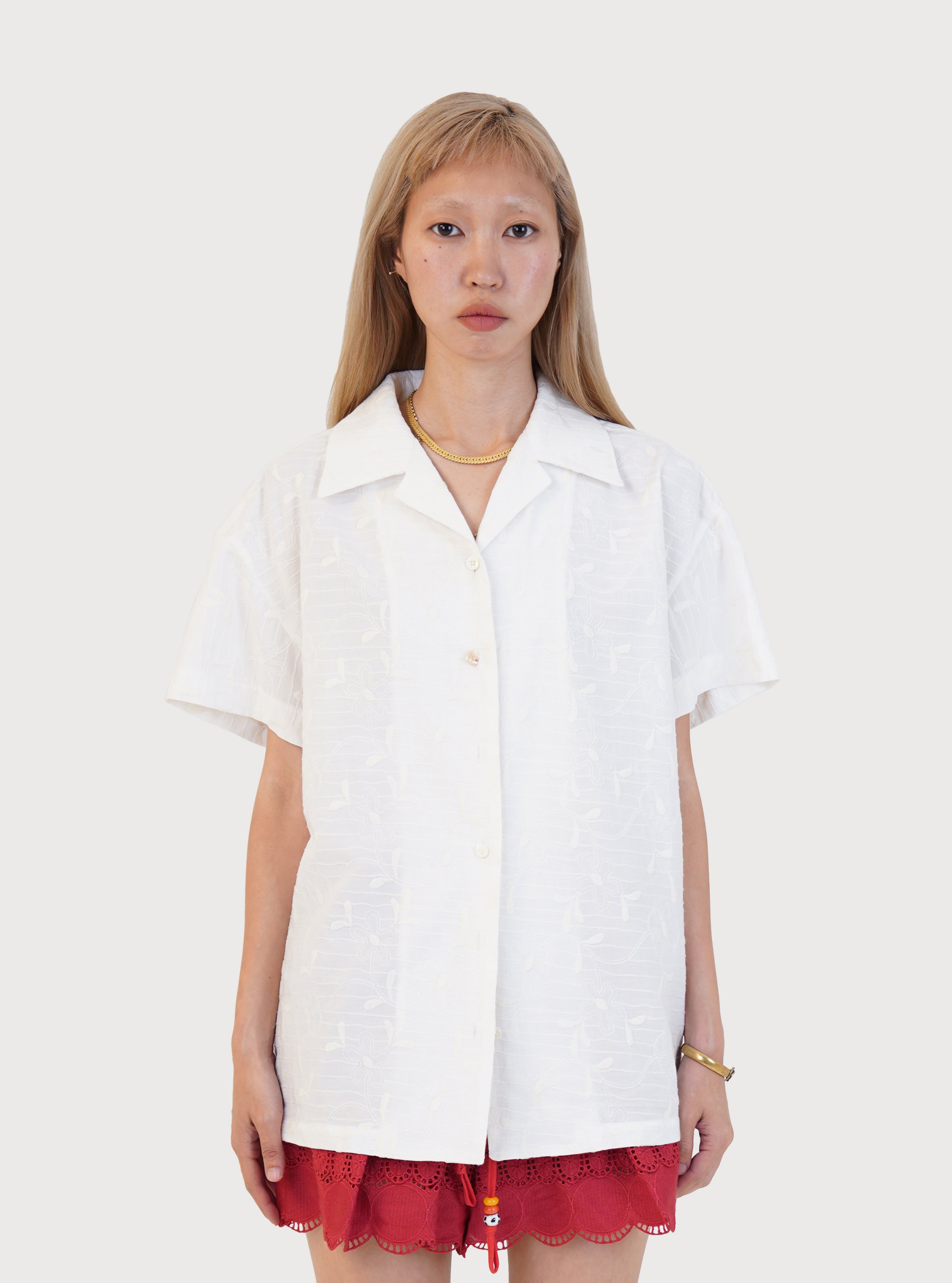 JACQUARD SUMMER SHIRT_IVORY