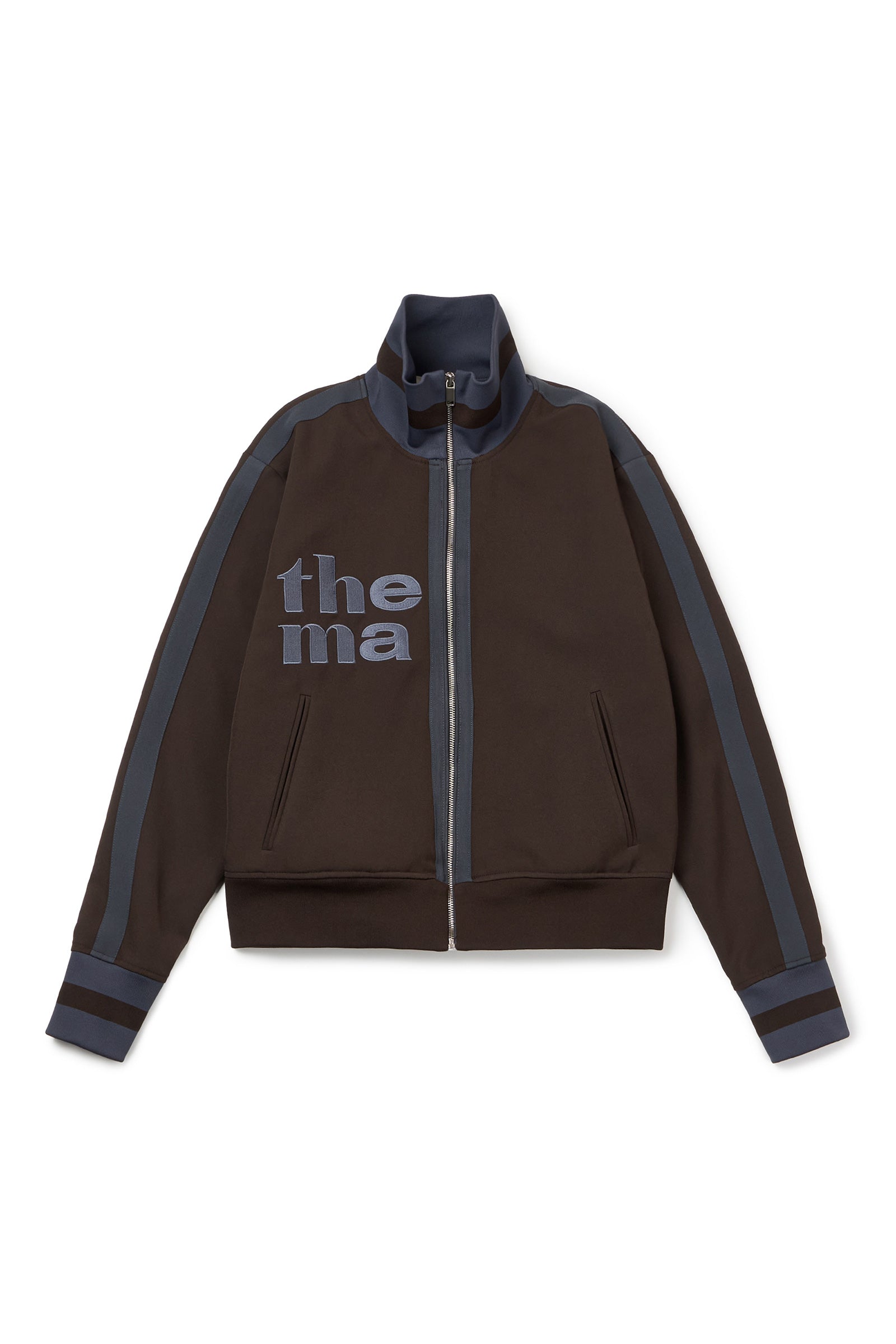 THEMA EMBROIDER MIXED JERSEY_DARK BROWN