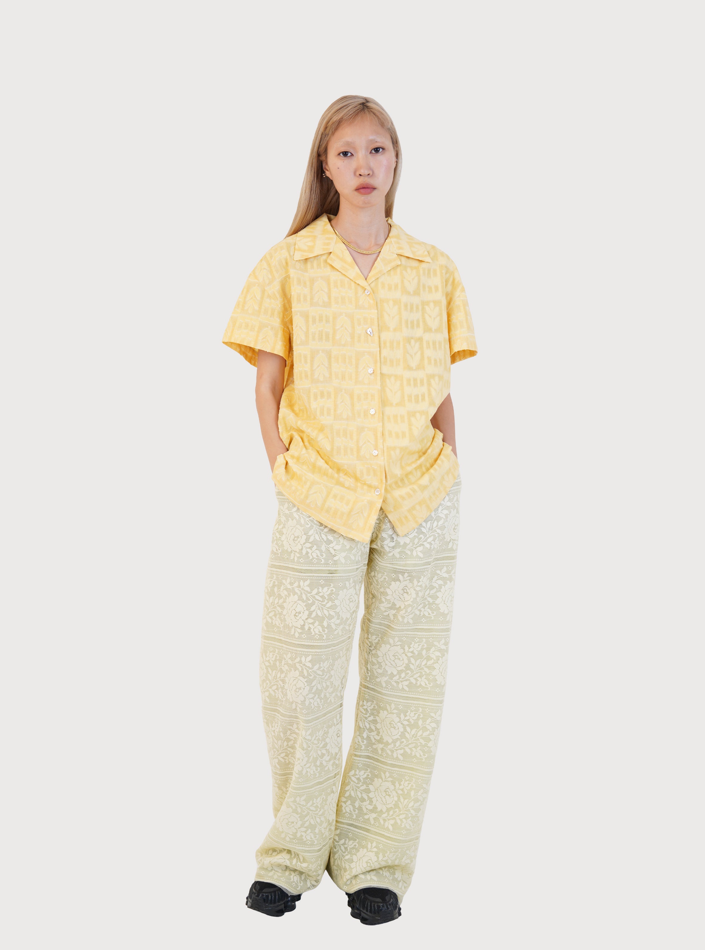 AKOL, PANTALON EASY LACE_CITRONNELLE