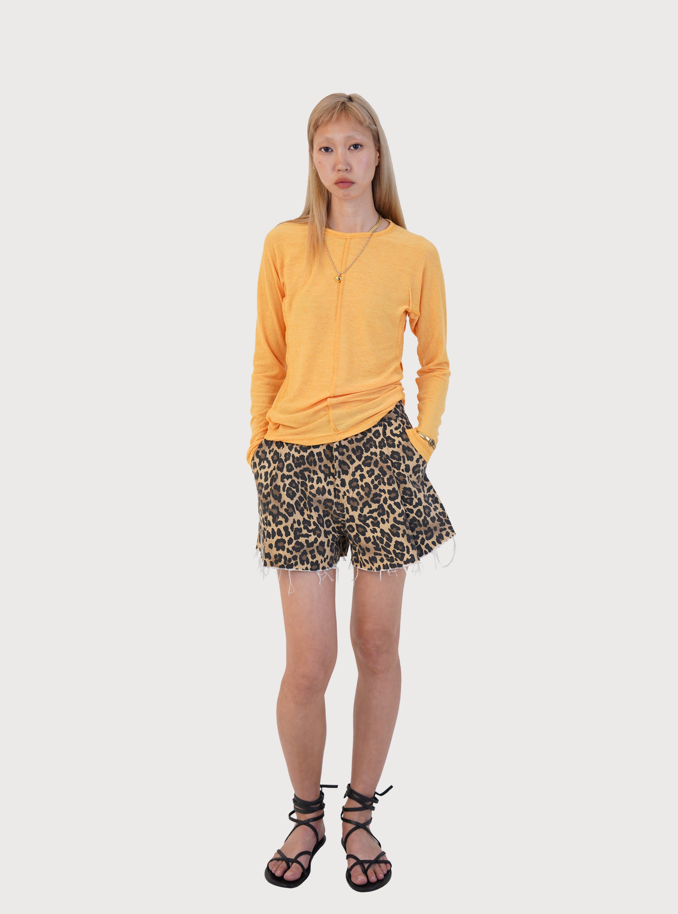 LEOPARD PRINTED TUCK SHORTS_LEO