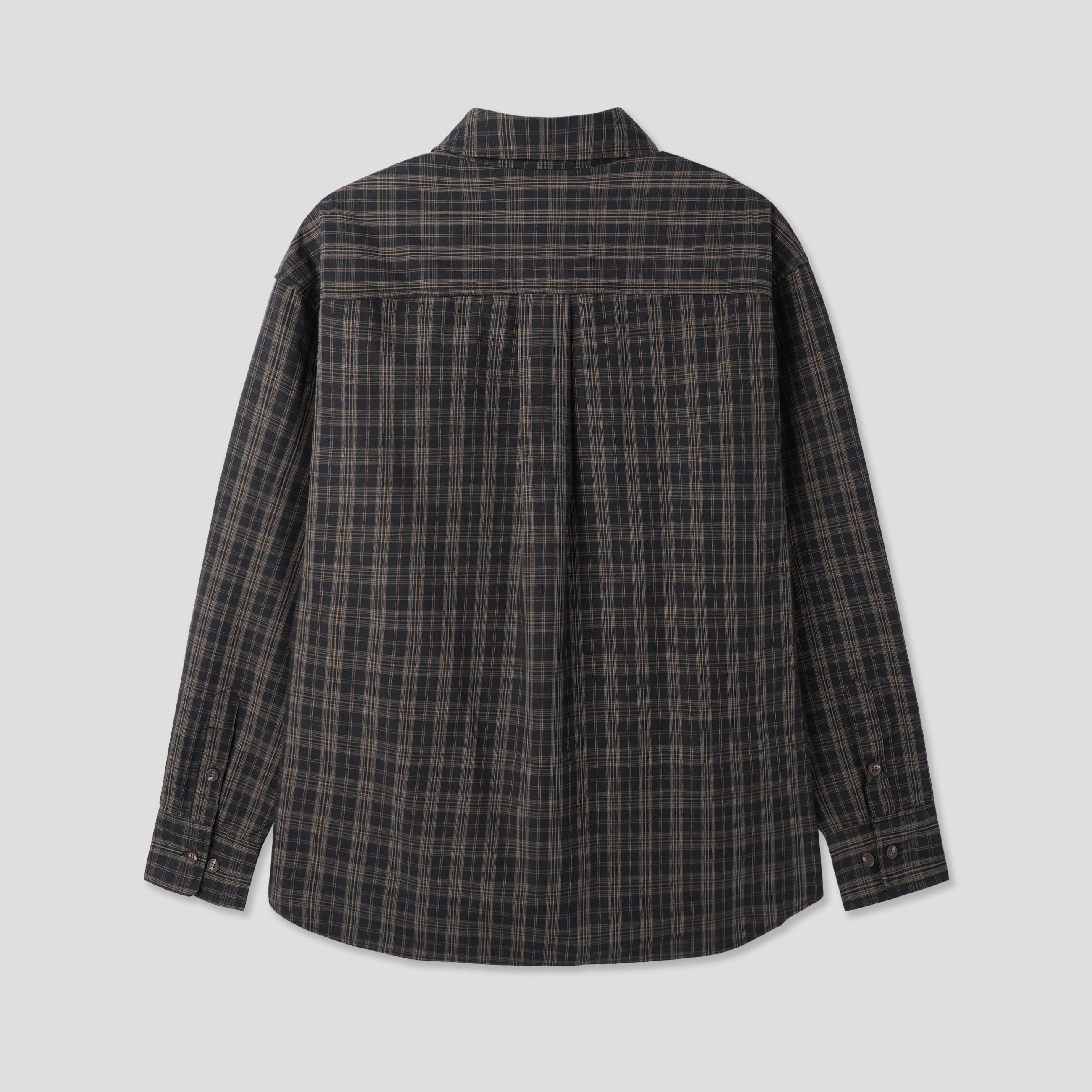 LINE CHECK SHIRT_NOIR