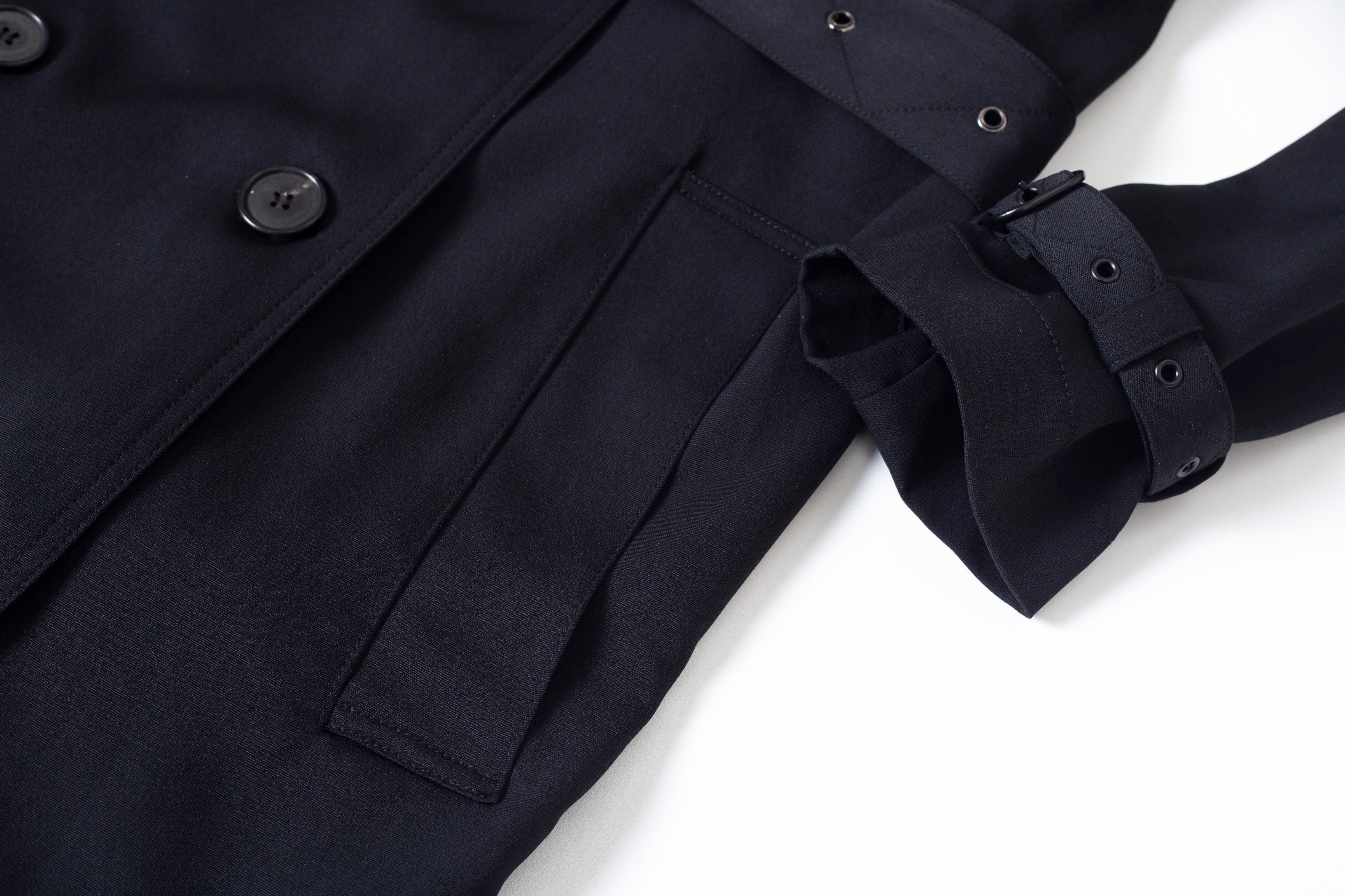 OCTOBER SECOND, MAXI TRENCH COAT_NOIR