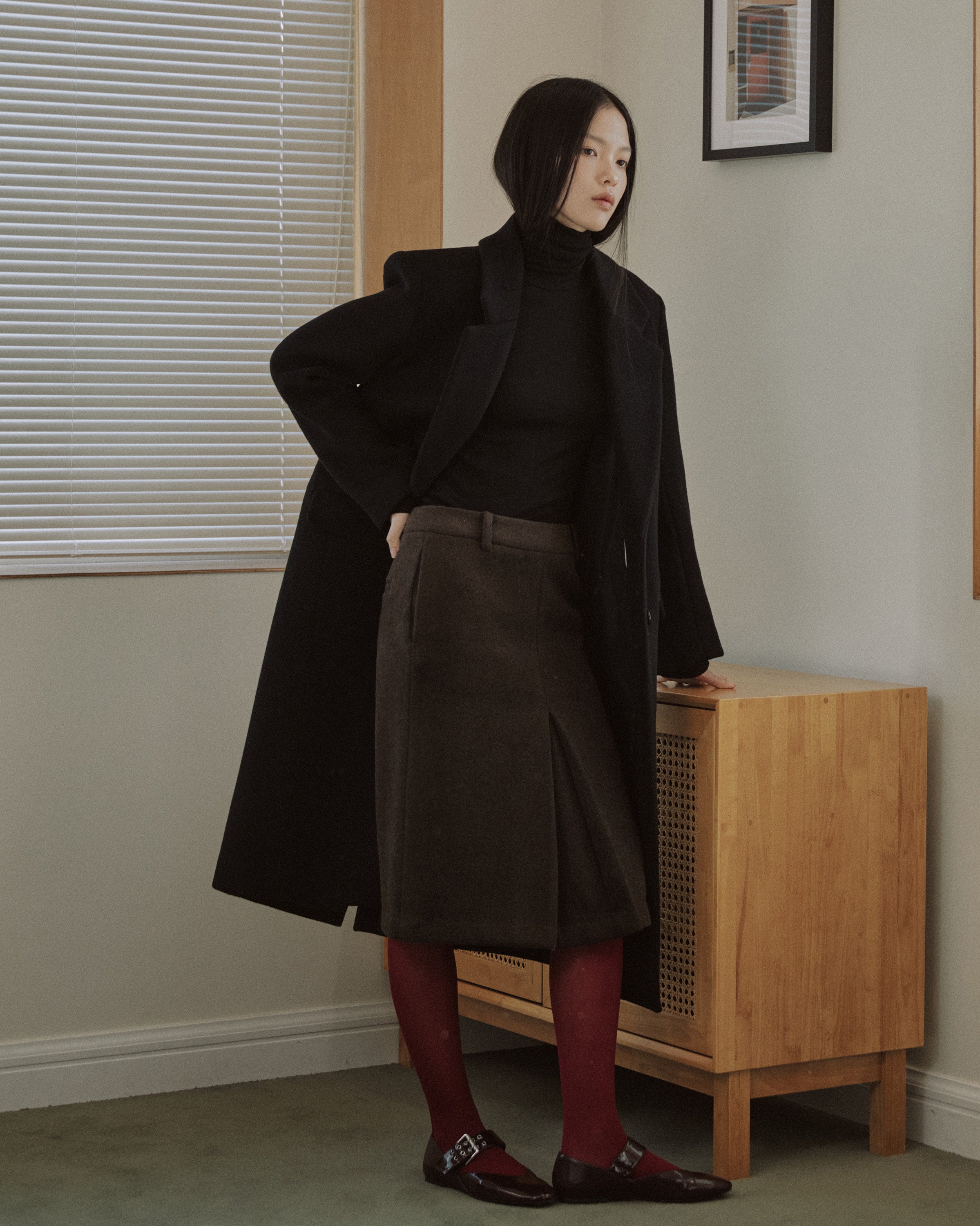 TAILORED WOOL SINGLE COAT_BLACK