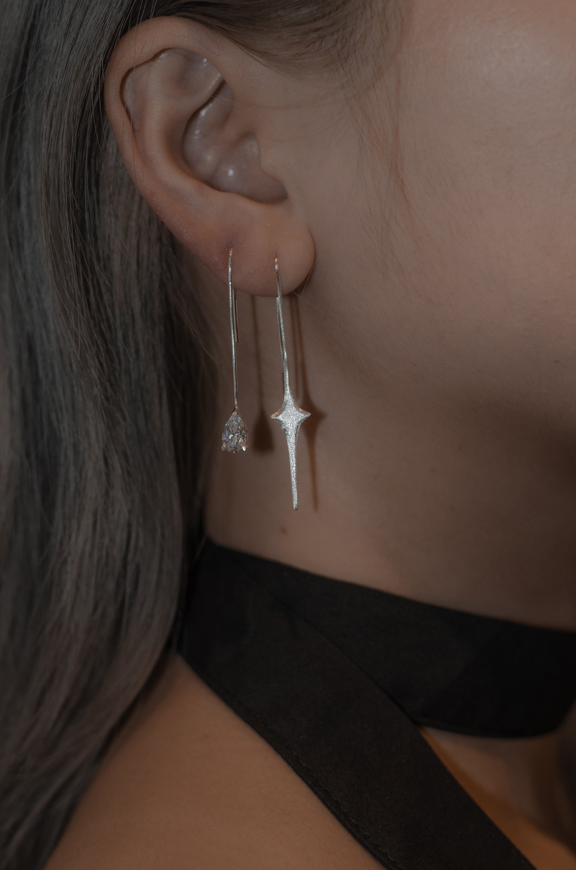 DAISY EARRINGS_UNBALANCE SILVER