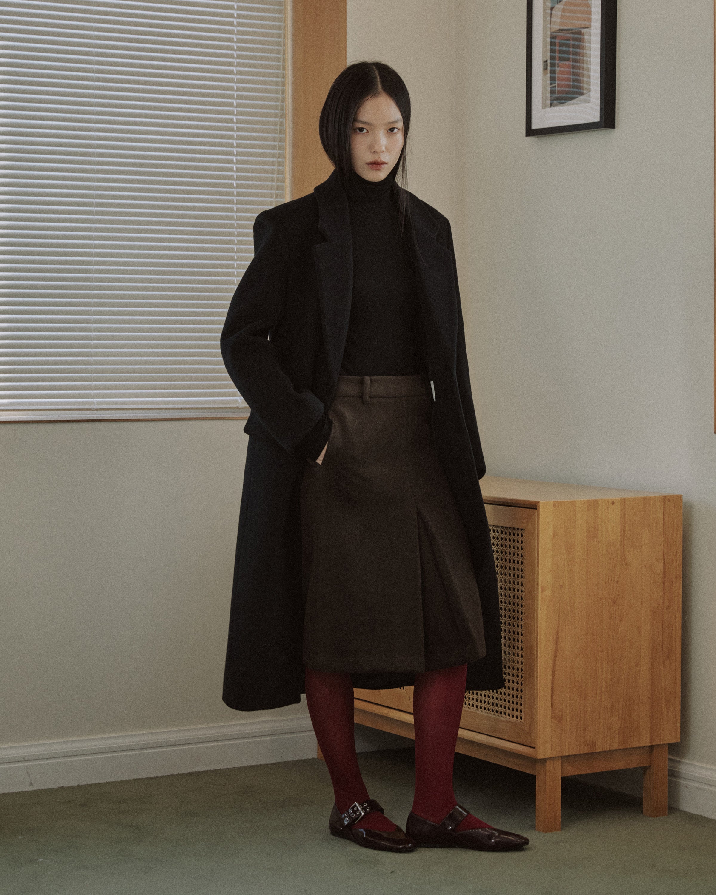 TAILORED WOOL SINGLE COAT_BLACK