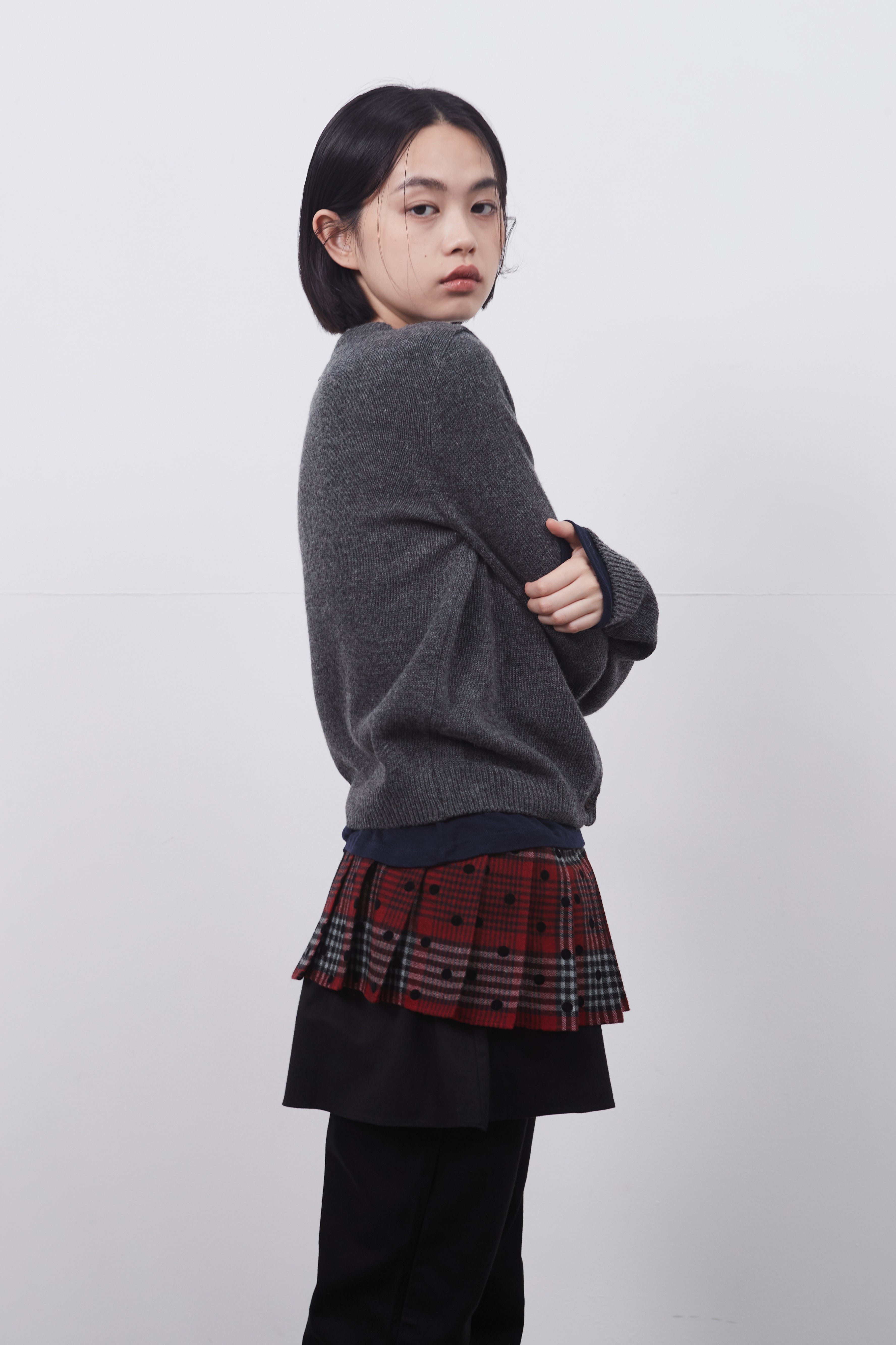 BASIC STANDARD CARDIGAN_GRAY