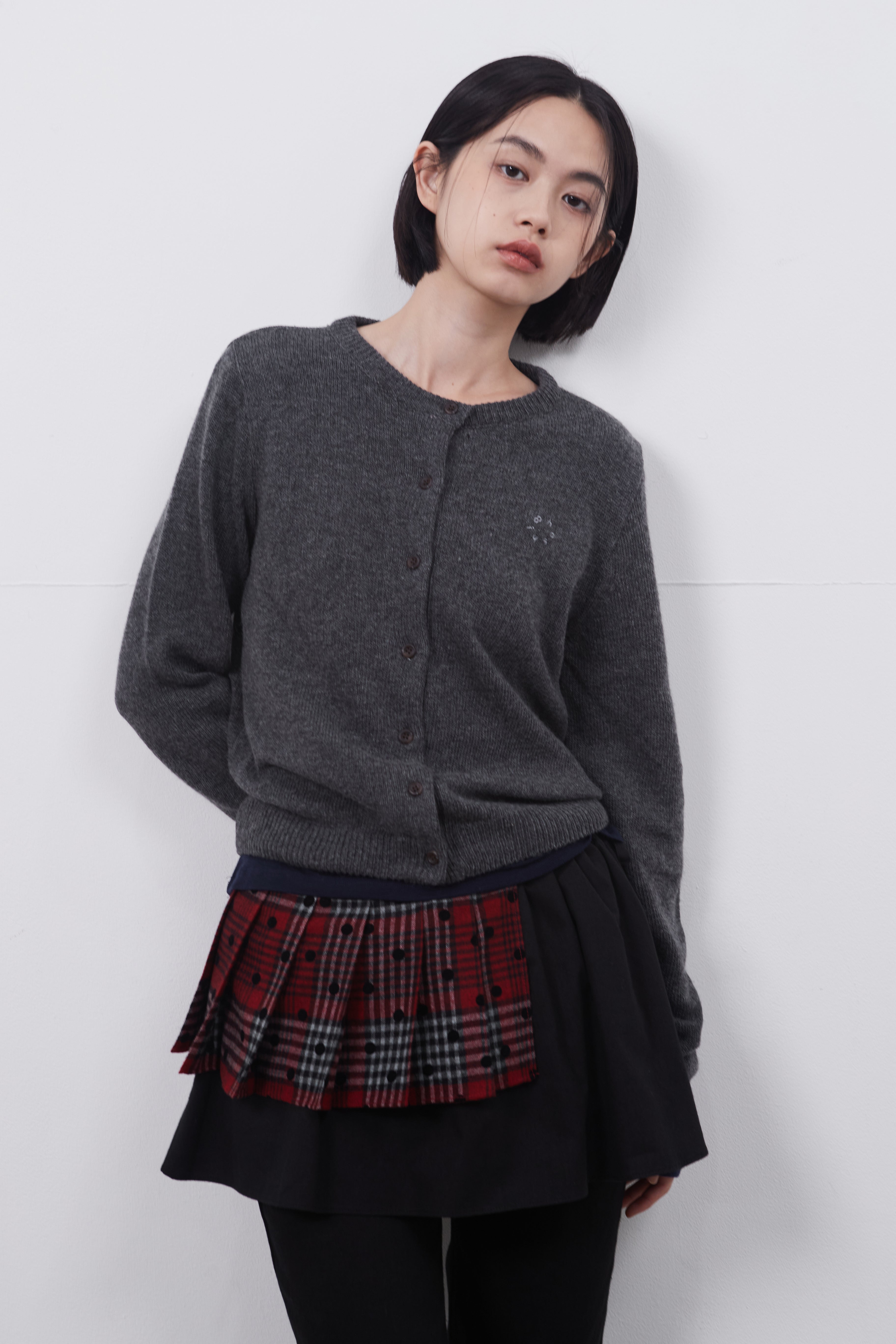 BASIC STANDARD CARDIGAN_GRAY