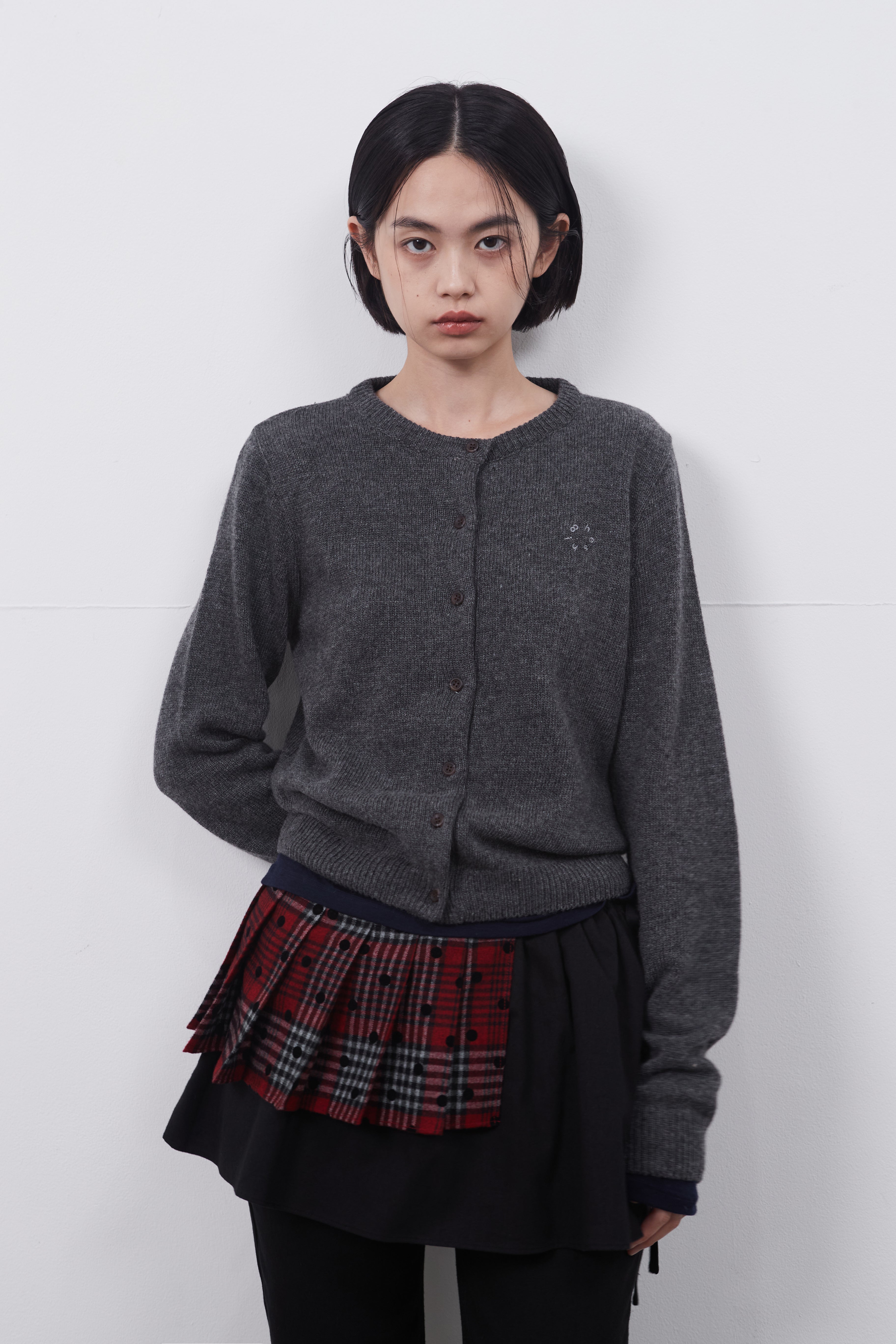 BASIC STANDARD CARDIGAN_GRAY