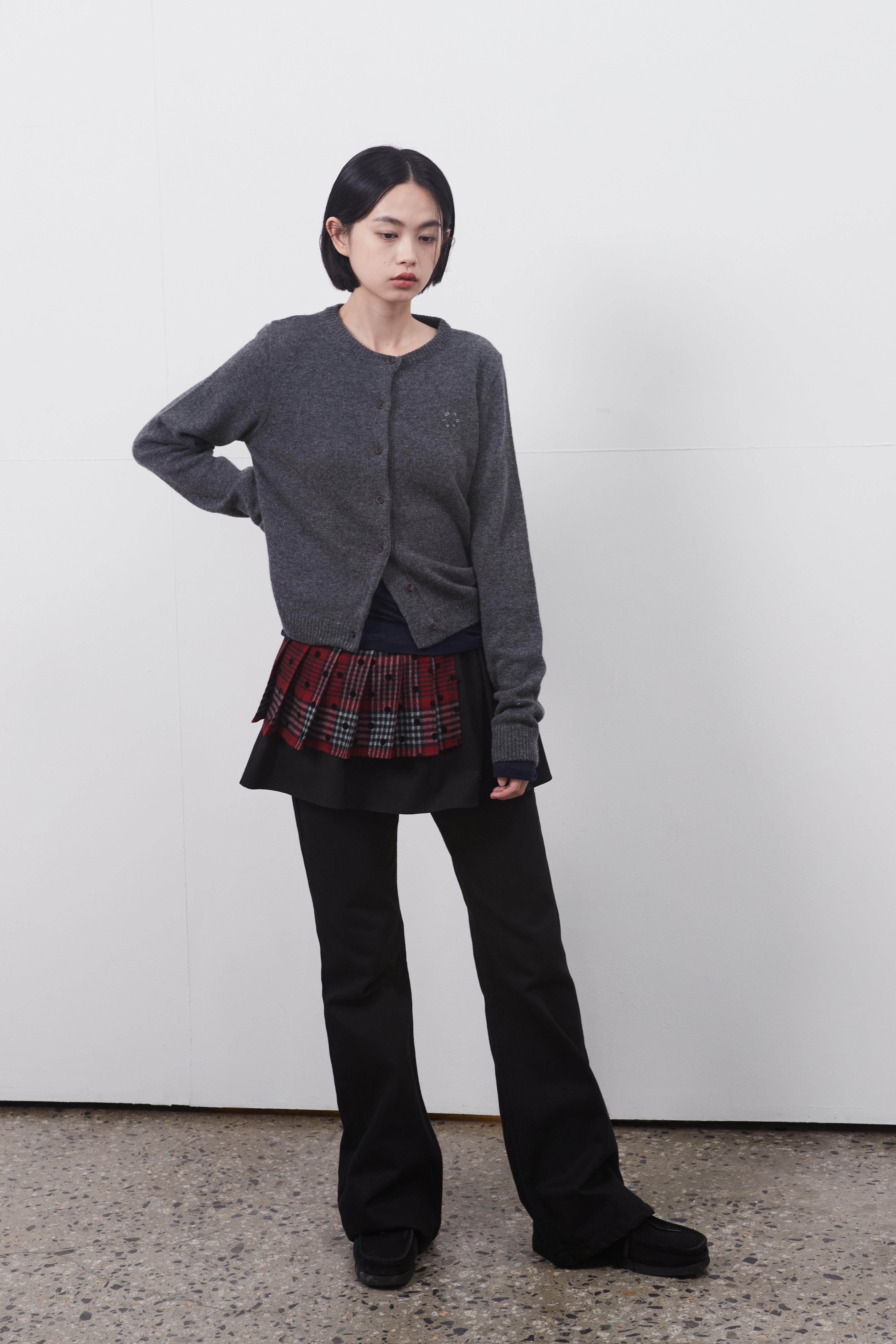 BASIC STANDARD CARDIGAN_GRAY