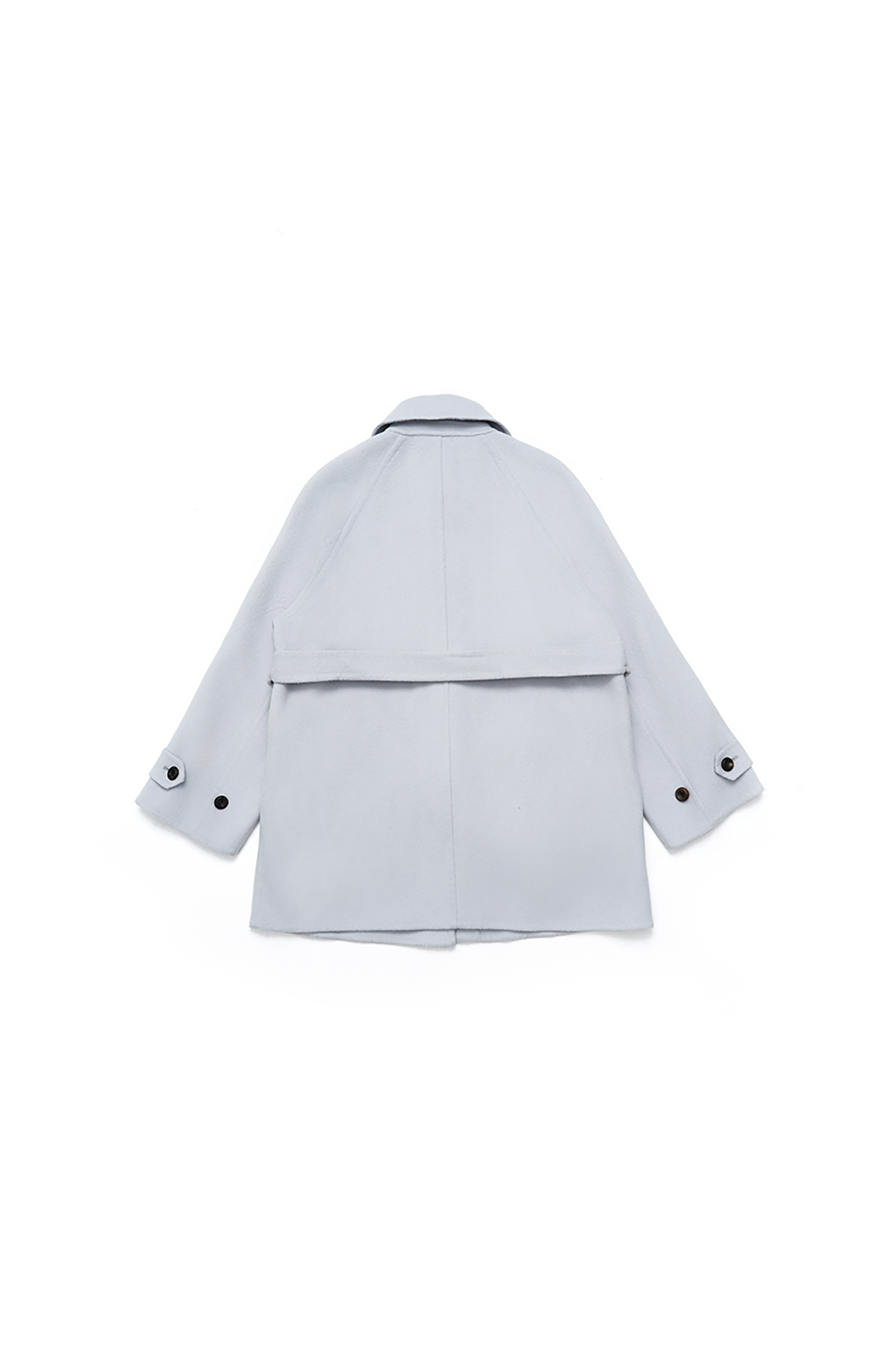 HANDMADE WOOL HALF COAT_BLEU CIEL