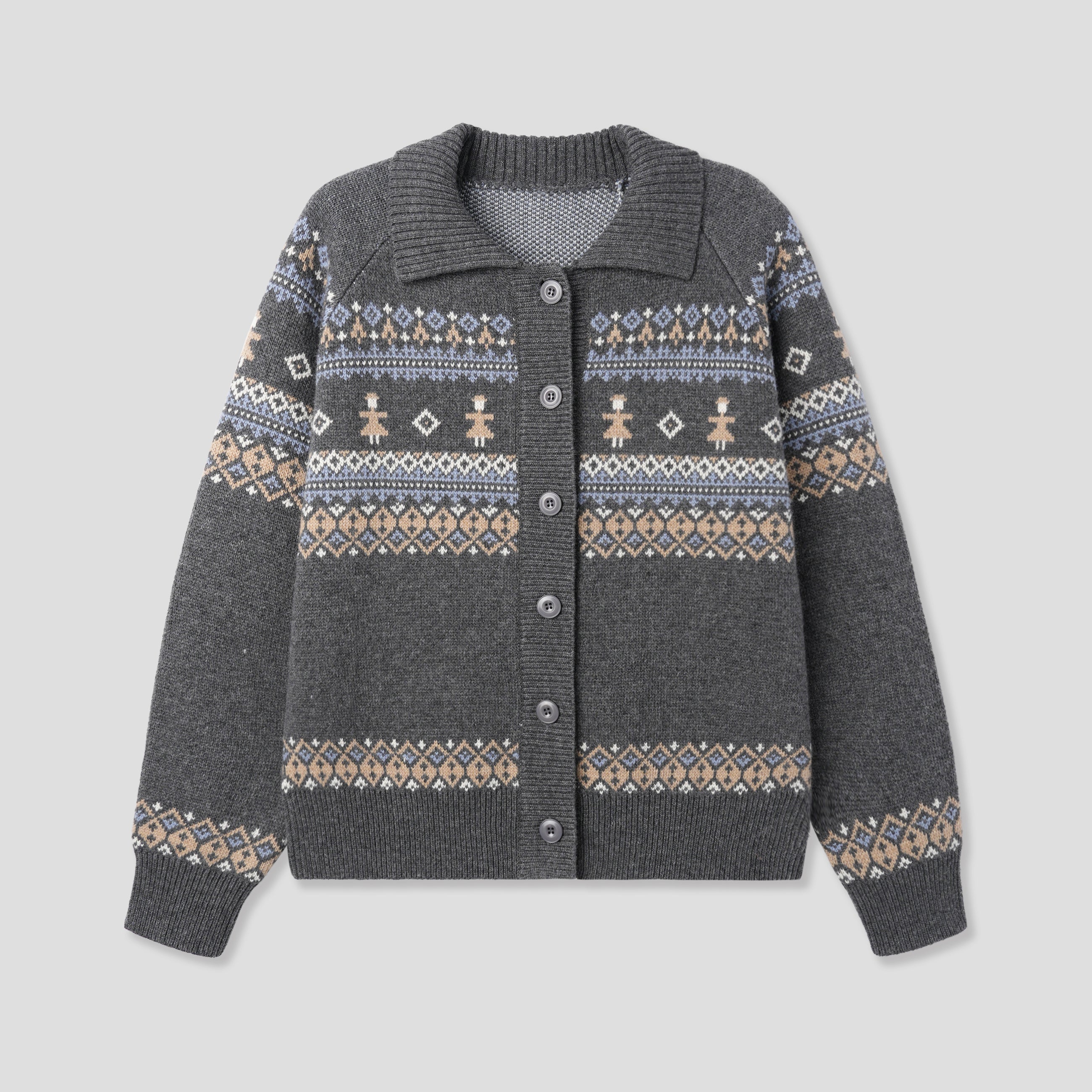 THING JACQUARD CARDIGAN_GRAY